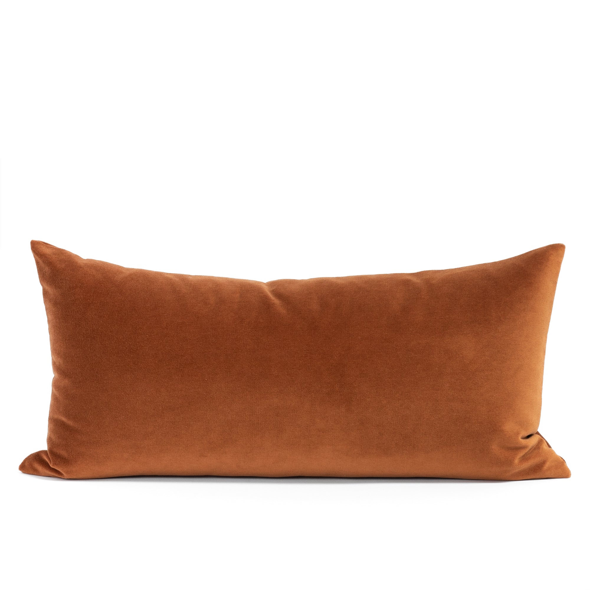 Mason Velvet 12x24 Lumbar Pillow in Cognac - Soft & Supportive Cushion for Sofa, Bed, or Office Chair - Perfect for Living Room Decor & Back Support