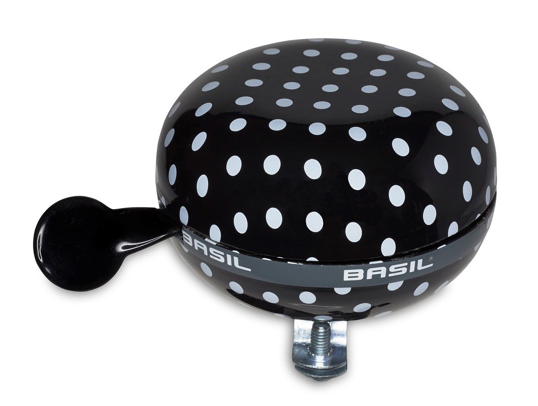 Polka Dot Basil Bike Bell - 3 Inch Loud Ding Dong Ring for Bicycles - Perfect for Kids, Adults & Commuters - Ideal for Urban Cycling & Outdoor Adventures