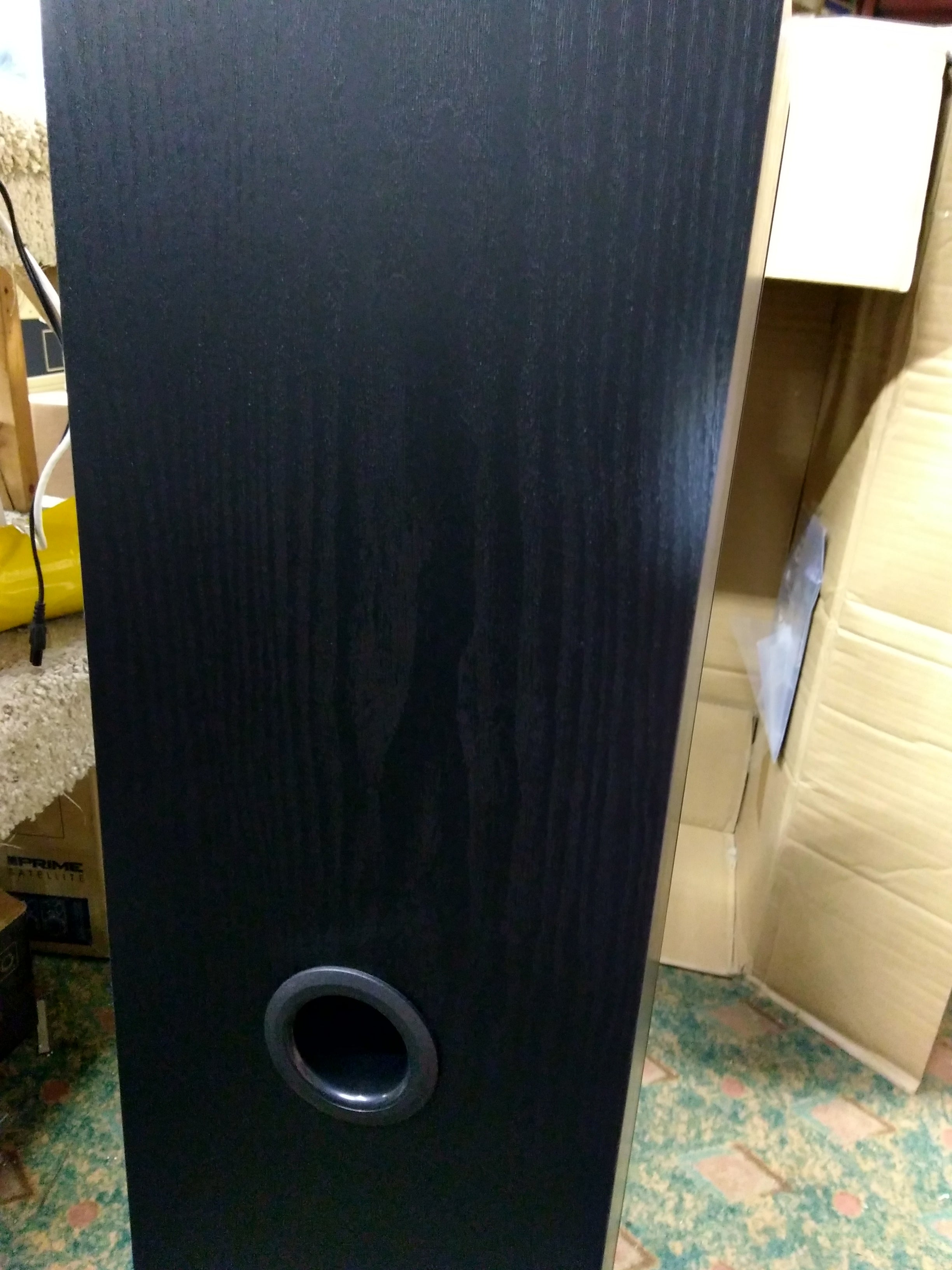 Prime Tower Black Ash Multi-Outlet Power Strip with 5 AC Outlets - Perfect for Home Office, Gaming Setup & Entertainment Center