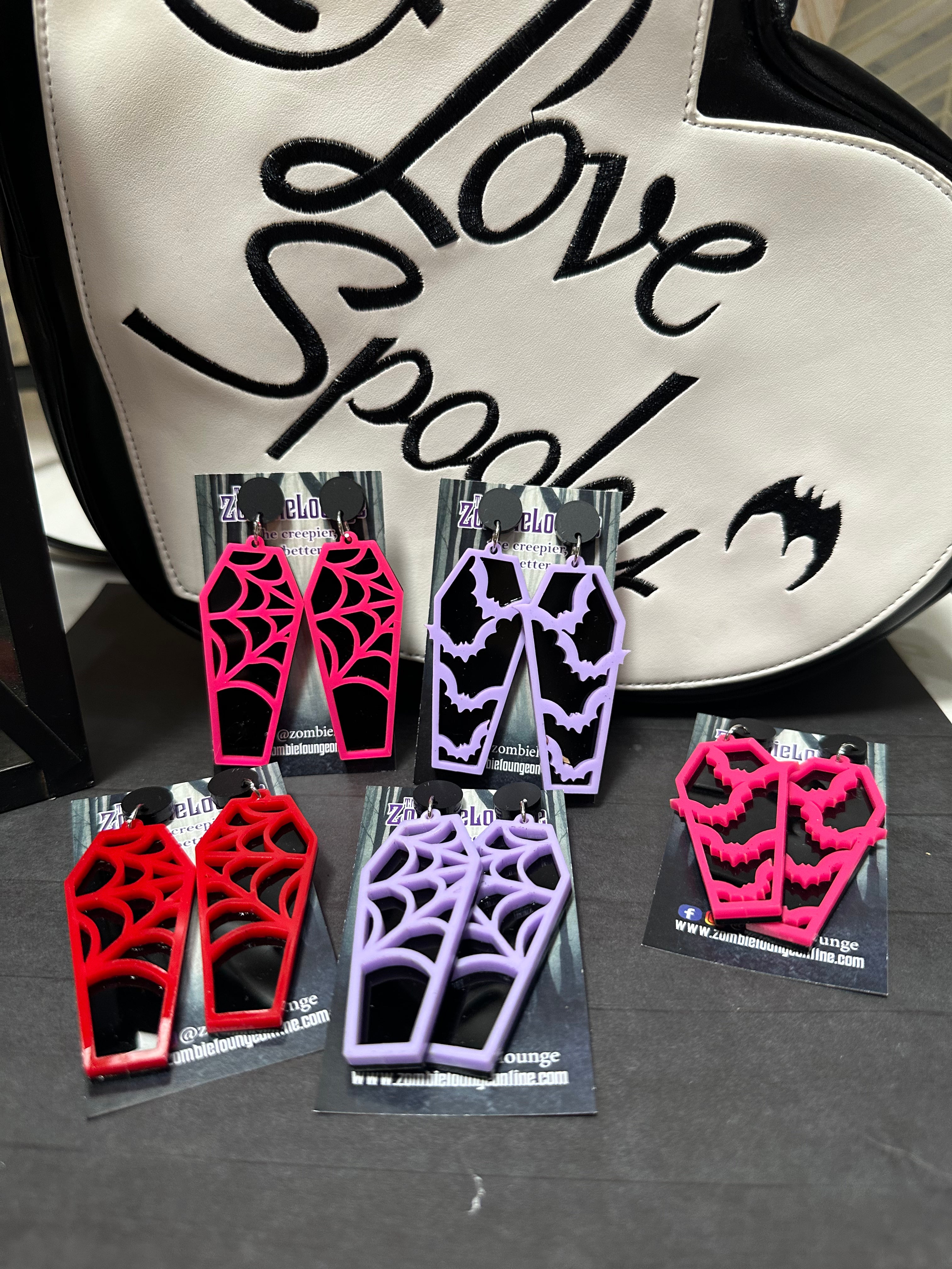 Gothic Coffin Earrings for Women - Halloween Vampire Jewelry, Spooky Gothic Accessories for Parties, Cosplay & Dark Fashion