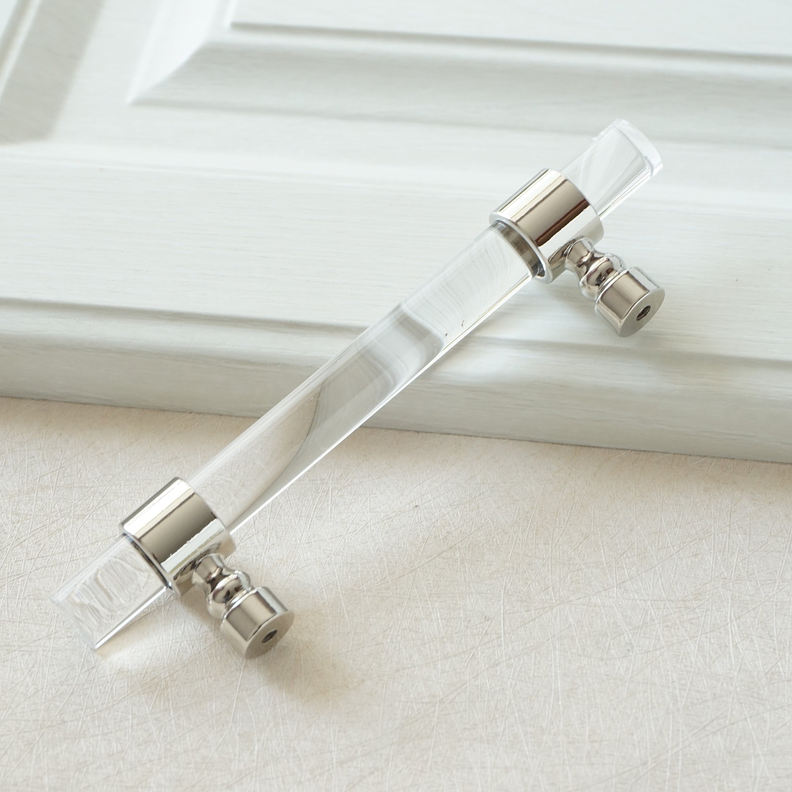 Crystal Clear Acrylic Drawer Pulls - 3.5