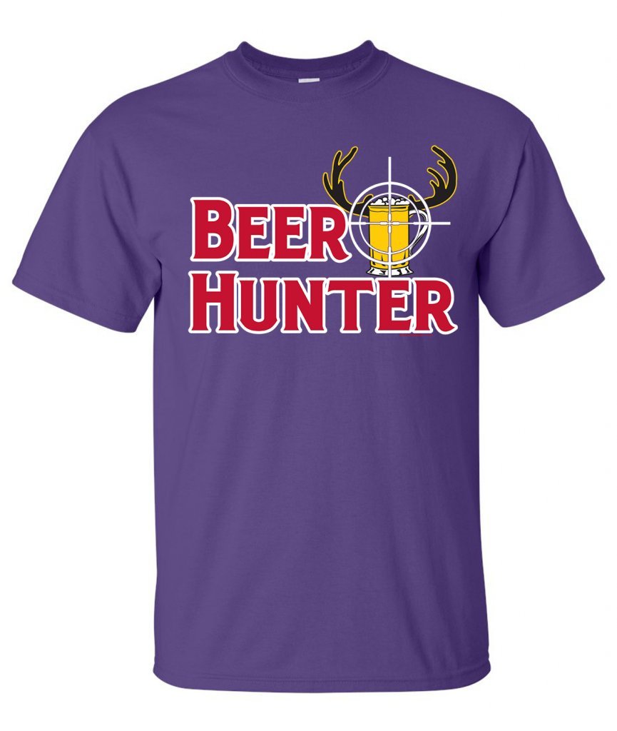 Beer Hunter Assorted Colors T-Shirt for Men | Soft Cotton Casual Tee | Perfect for Bar Hopping, Beer Festivals & Outdoor Activities
