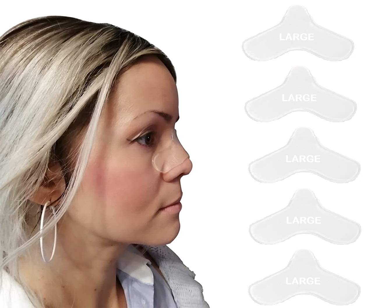CPAP Nose Gel Pad Protector for Mask - Large Pack of 5 - Soft Nasal Cushion for CPAP Therapy - Reduces Irritation & Soreness - Sleep Comfort Pad for Better Breathing - Ideal for Sleep Apnea & Snoring Relief