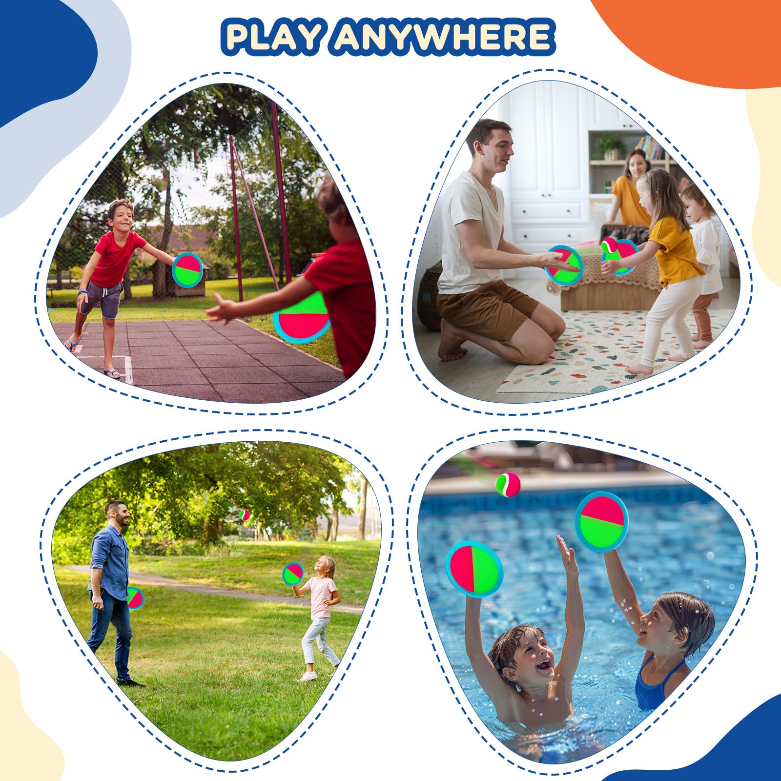**Best Kids Toss and Catch Game Set - Outdoor Beach & Pool Toys for Ages 4-8 - Fun Easter Basket Stuffers & Family Yard Games for Kids & Adults - Perfect for Backyard, Picnic, and Beach Play**