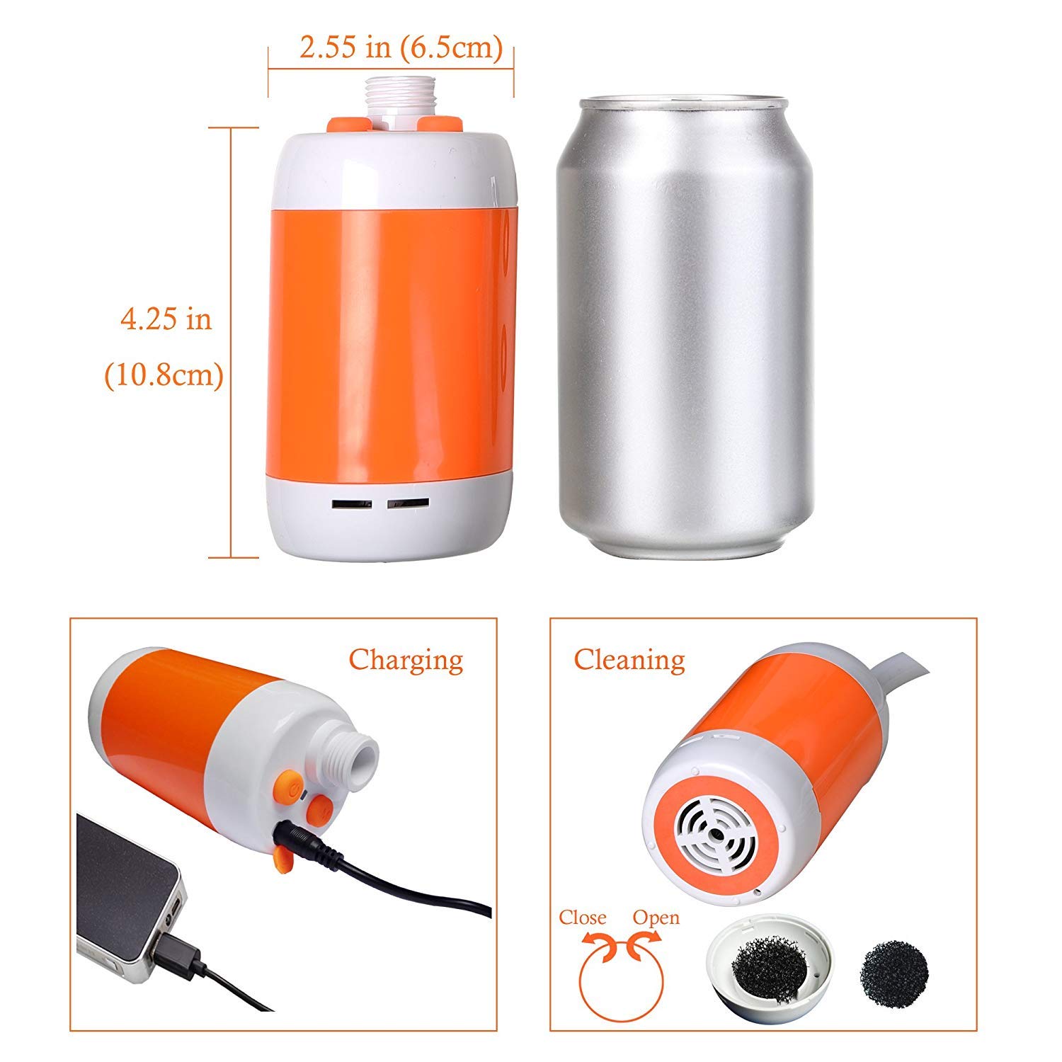 Portable Rechargeable Camp Shower - Outdoor Shower for Camping, Hiking, Beach & Pet Washing | Iron Hammer Design | Battery Powered Water Pump for Travel & RV Use