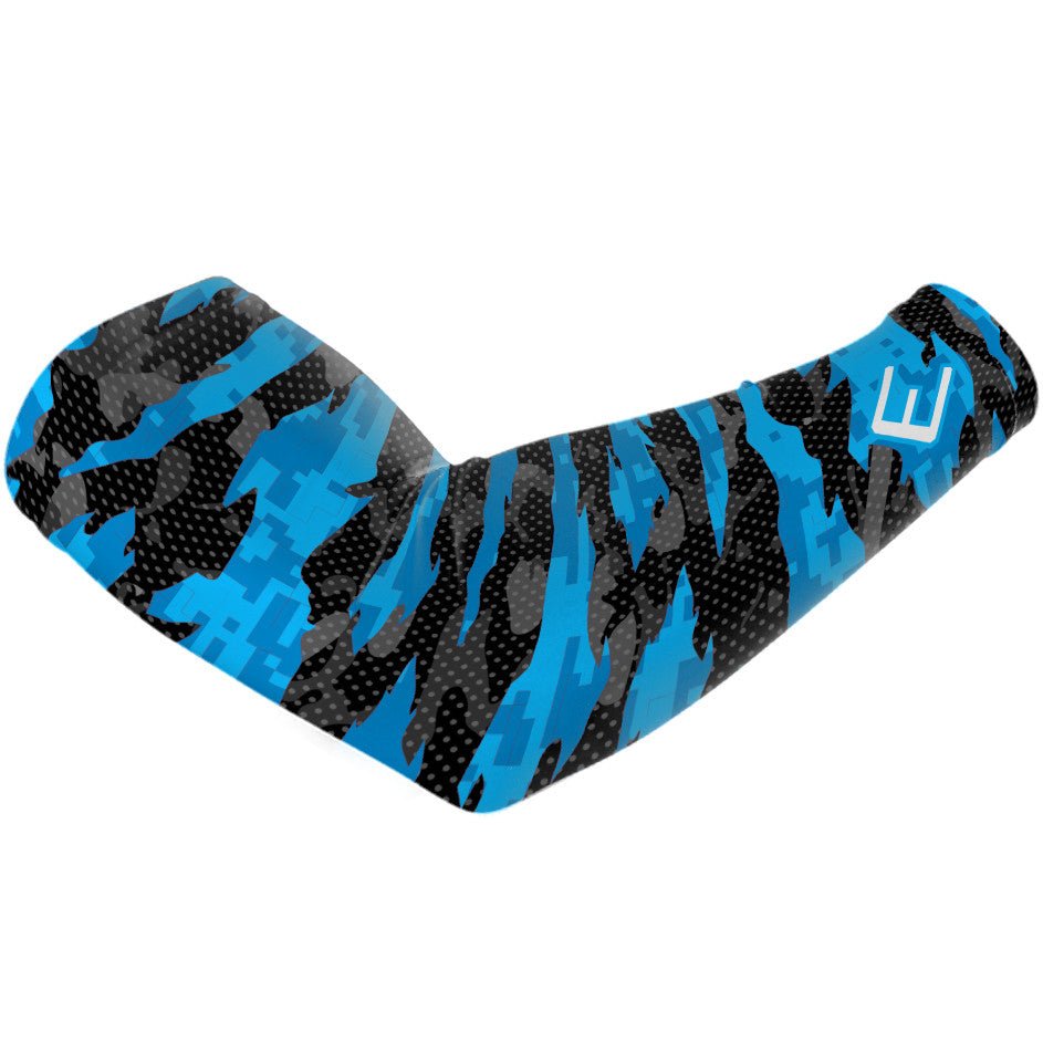 Light Blue Arm Sleeves for Sports & Outdoor Activities - Compression UV Protection for Basketball, Running, Cycling & Fitness