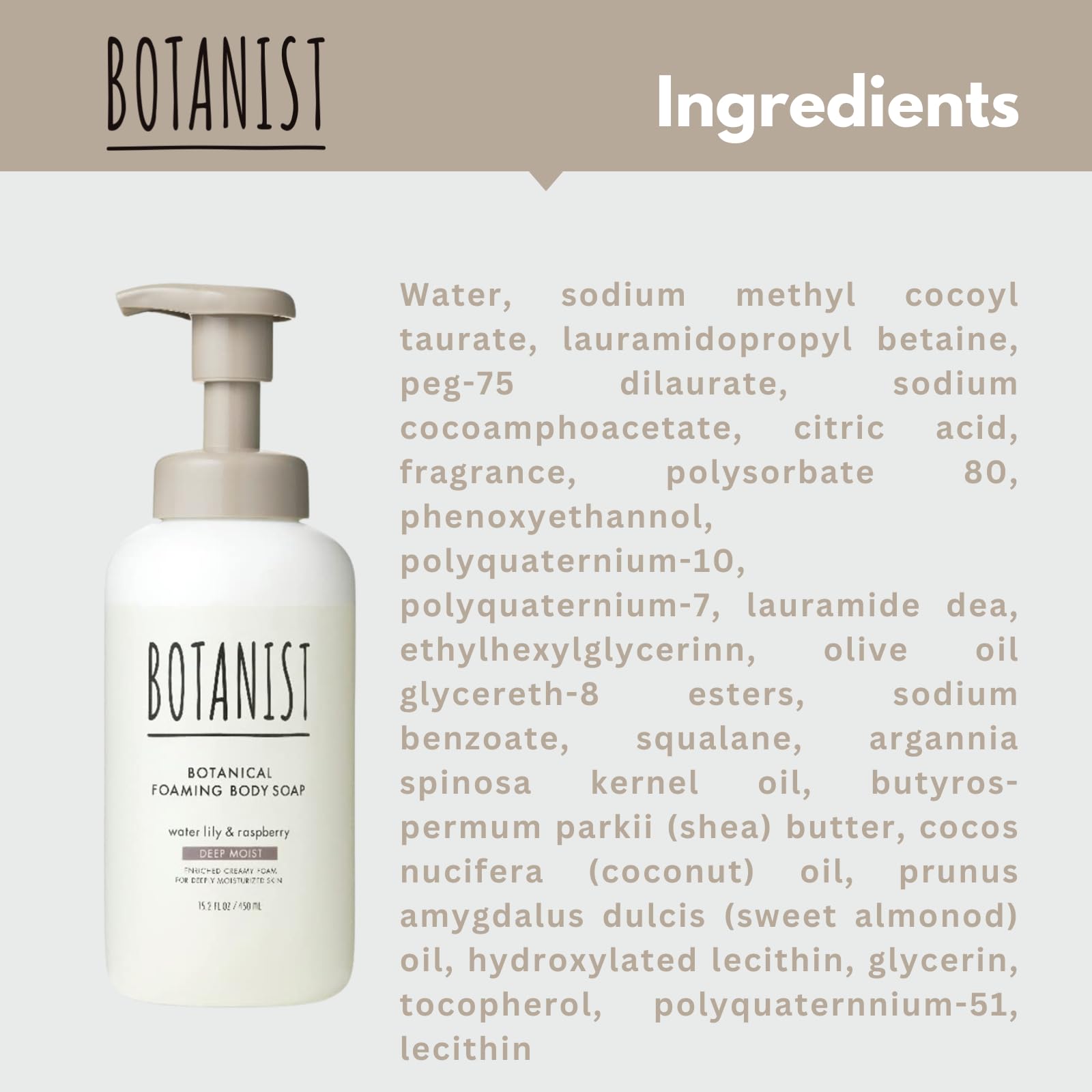 Botanist Deep Moisturizing Body Wash for Dry Skin - Shea Butter & Water Lily Raspberry Scent - Sulfate, Paraben & Dye Free - Gentle Foaming Soap for Family Use - 15.2 fl Oz (Pack of 2) - Perfect for Daily Shower & Sensitive Skin Care