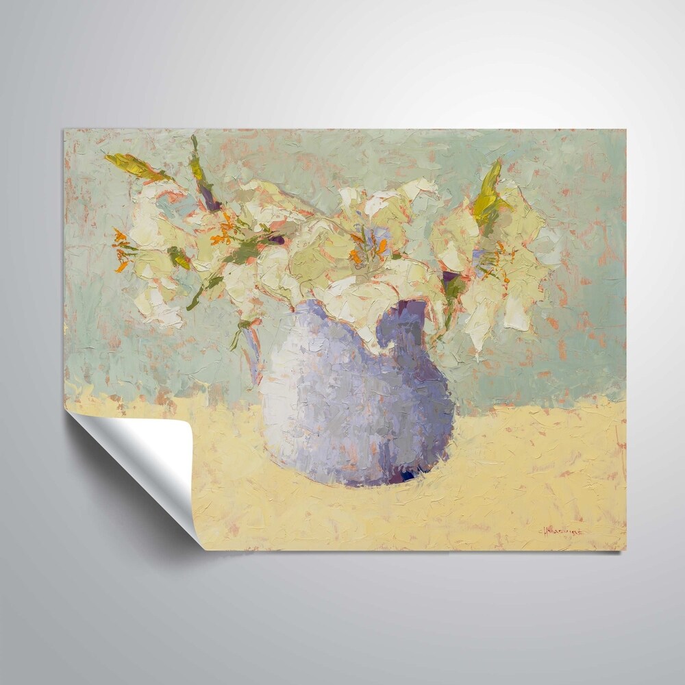Lily Dream Removable Wall Art Mural - Self-Adhesive Peel and Stick Wallpaper - Perfect for Bedroom, Nursery, Living Room & Office Decor
