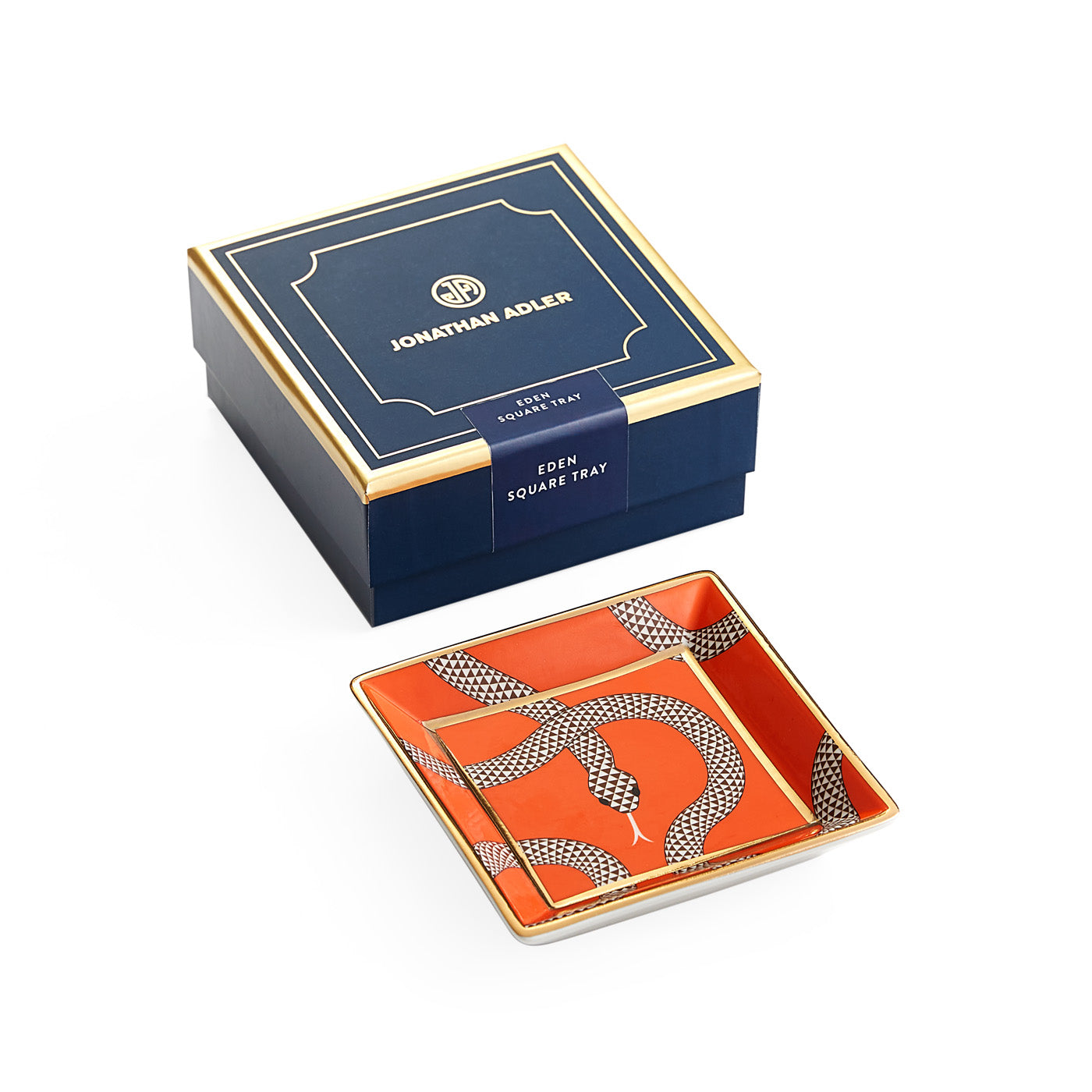 Eden Square Tray - Elegant Decorative Serving Tray for Coffee Table, Dining, and Home Decor | Perfect for Entertaining, Breakfast in Bed, and Organizing Essentials