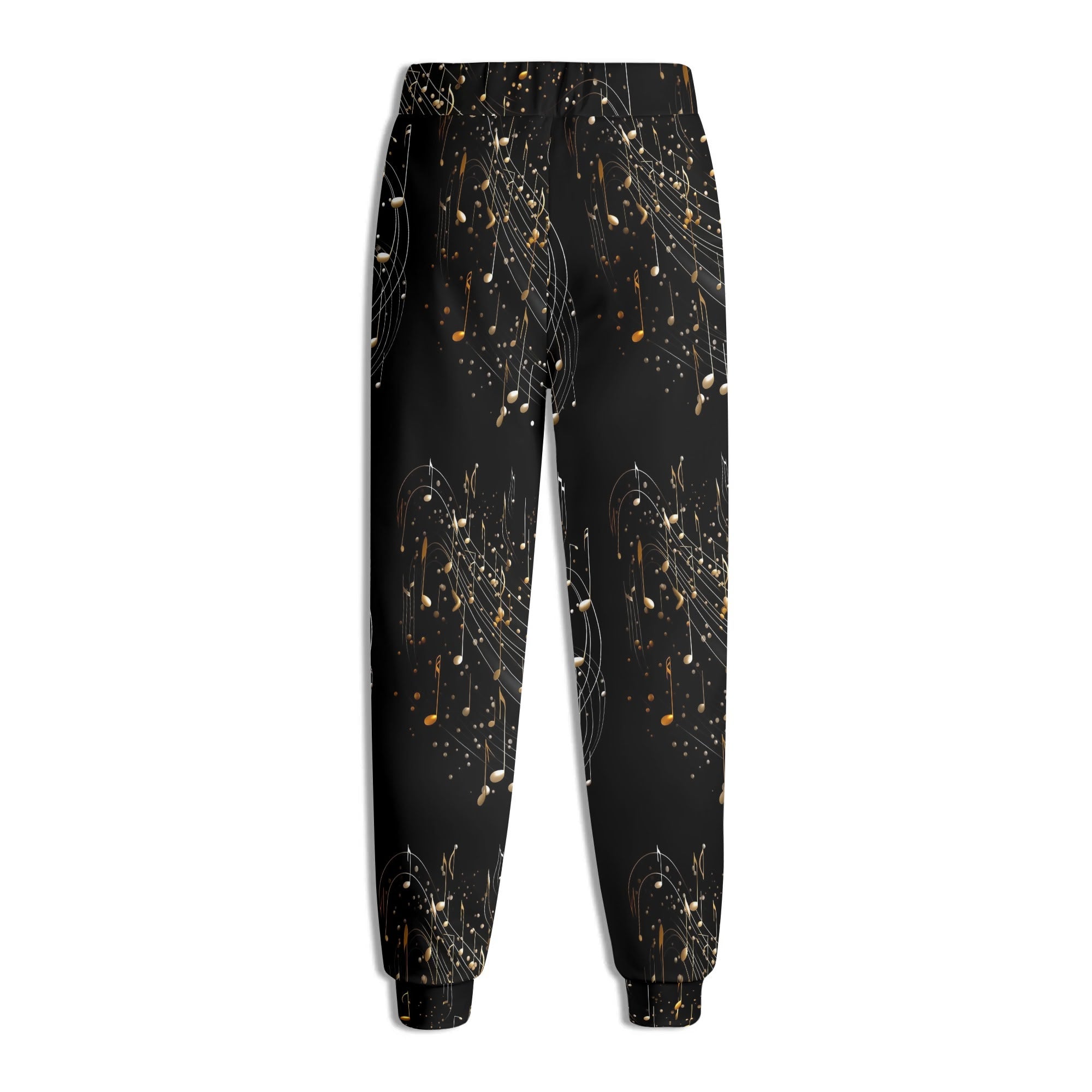 Flowing Musical Notes Joggers Sweatpants - Stylish & Comfortable Music-Themed Lounge Pants for Yoga, Running, and Casual Wear