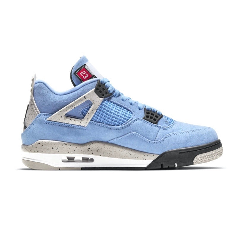 Air Jordan 4 Retro UNC University Blue Black White Basketball Shoes - Men's Sneakers for Casual Wear & Street Fashion