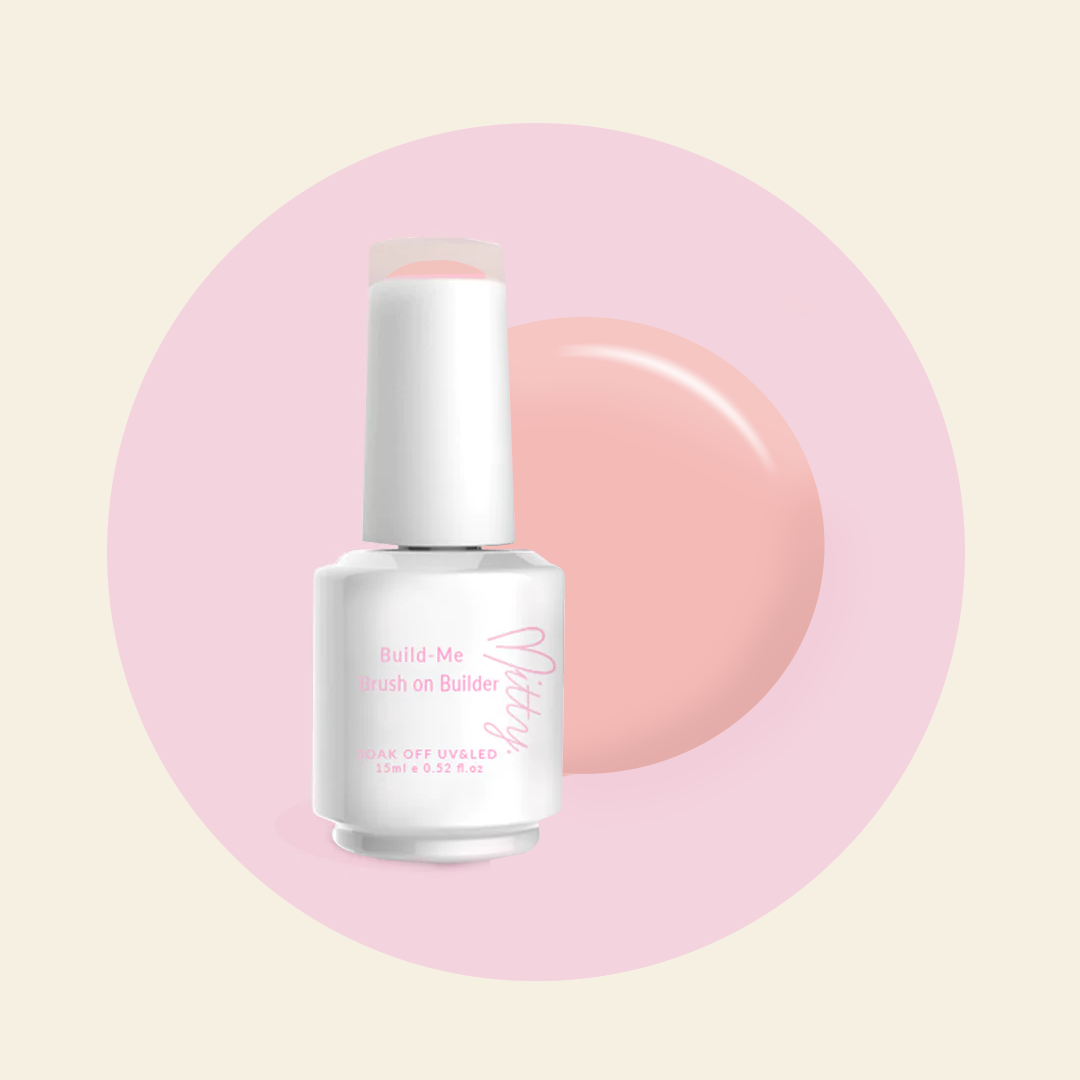 Mitty French Romance Brush-On Builder Gel - Professional Nail Extension & Strengthening Gel for Salon-Quality Manicures at Home | Perfect for DIY Nail Art, Acrylic Extensions & Natural Nail Care