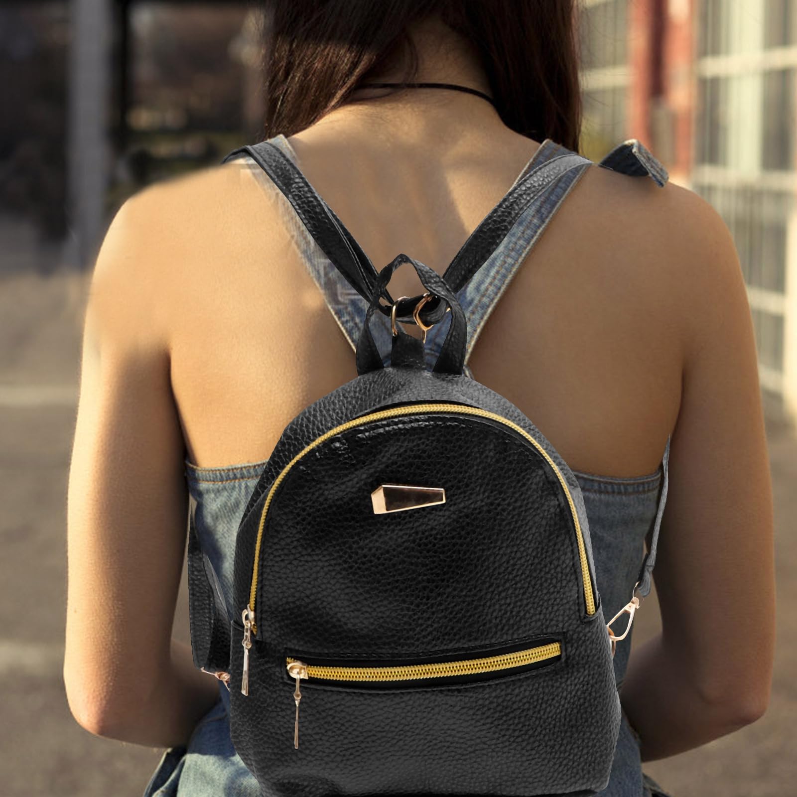 VALICLUD Women's Fashion Backpack - Stylish Mini Travel Handbag & School Daypack for Girls & Teens, Lightweight Durable Water-Resistant (Black) - Perfect for College, Work, Travel & Daily Commute