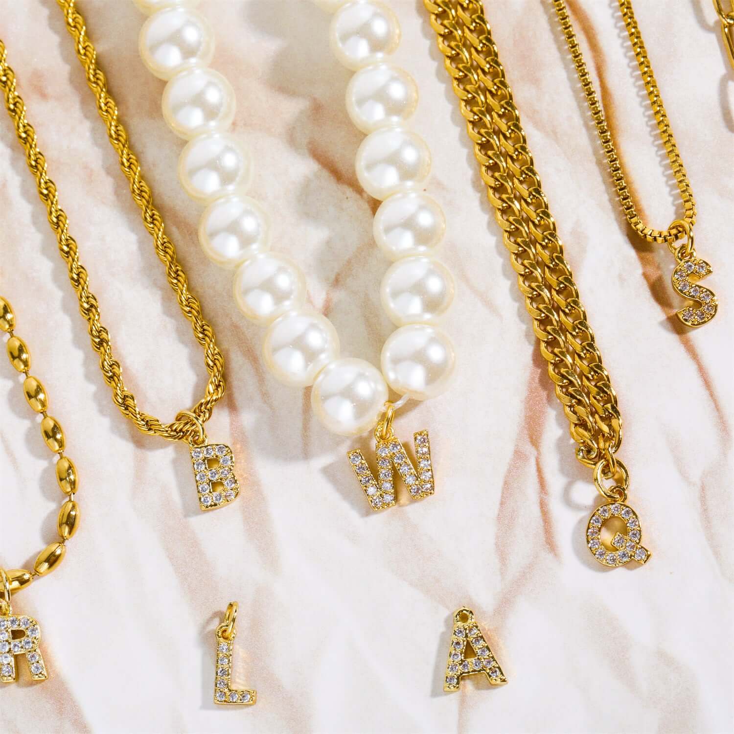 14K Gold Alphabet Charm Pendant Necklace - Personalized Initial Necklace for Women, Gift for Her | Perfect for Birthdays, Anniversaries & Everyday Wear (HSN701)