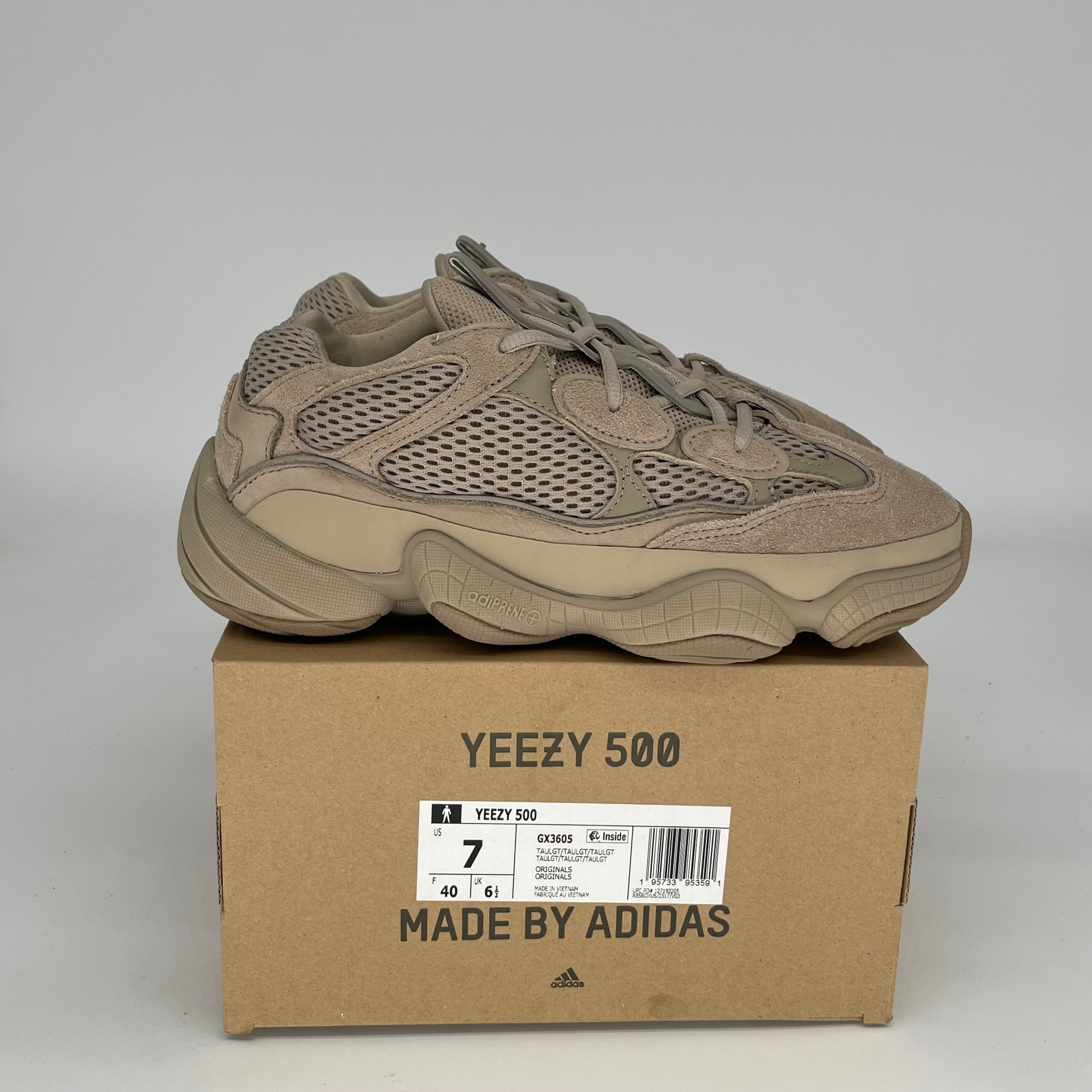 Adidas Yeezy 500 Taupe Light Men's Sneakers - Size 7 (GX3605) | Comfortable Running Shoes for Gym, Workout & Casual Wear