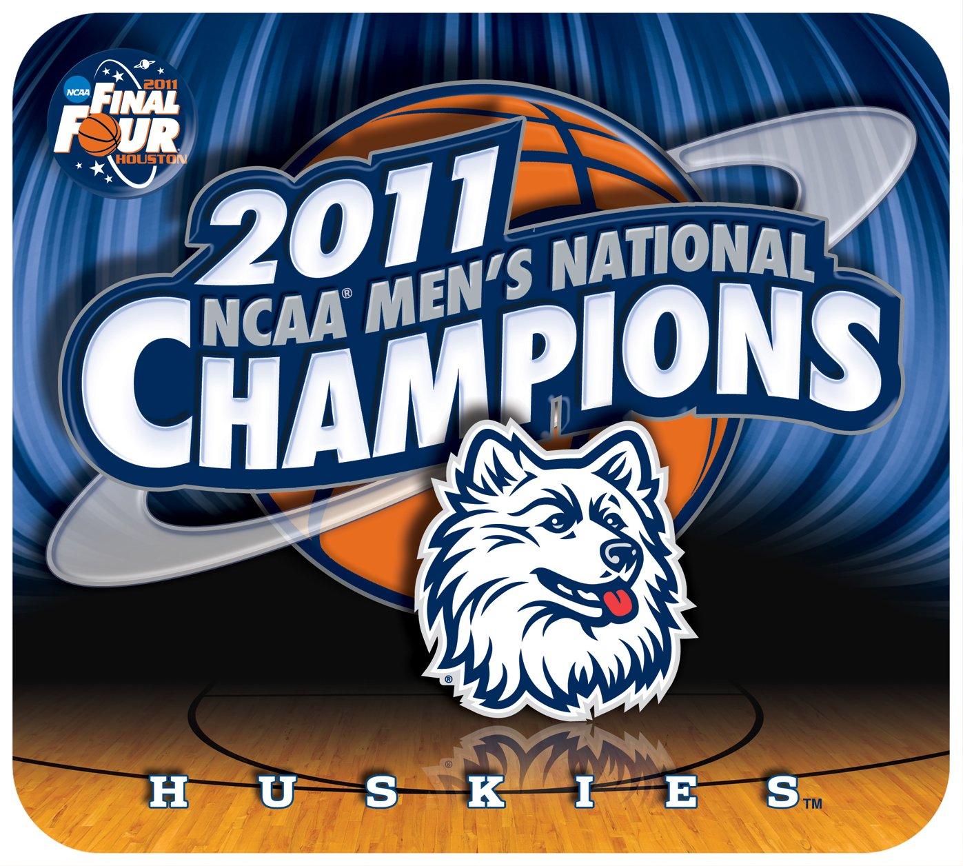 NCAA Connecticut Huskies 2011 National Champions Sublimated Gaming Mouse Pad - Perfect for Office, Gaming & Computer Workstations