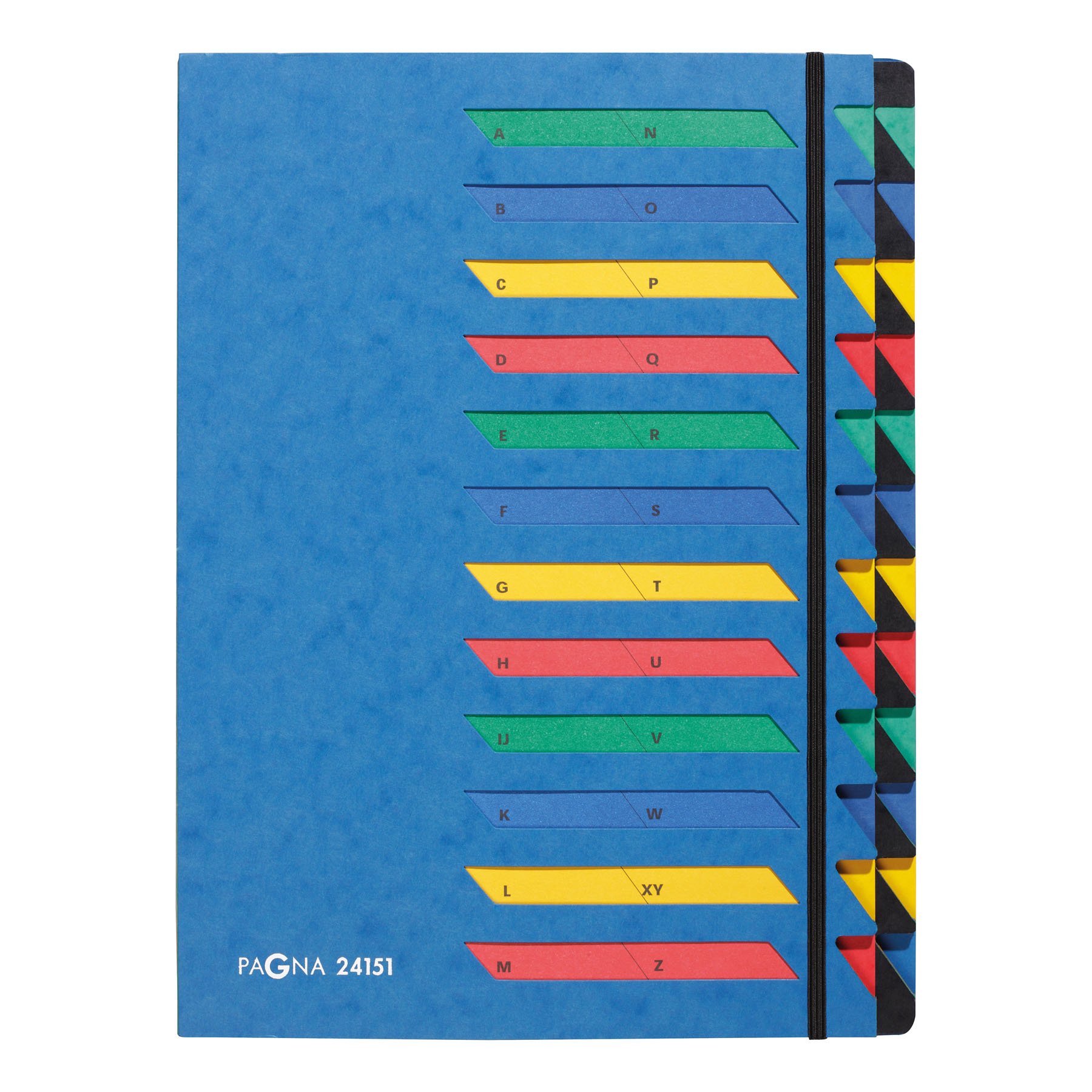 Pagna Desk Organizer Set of 24 - A-Z Letter Printed File Holders in Blue | Perfect for Office, Home, or Classroom Organization