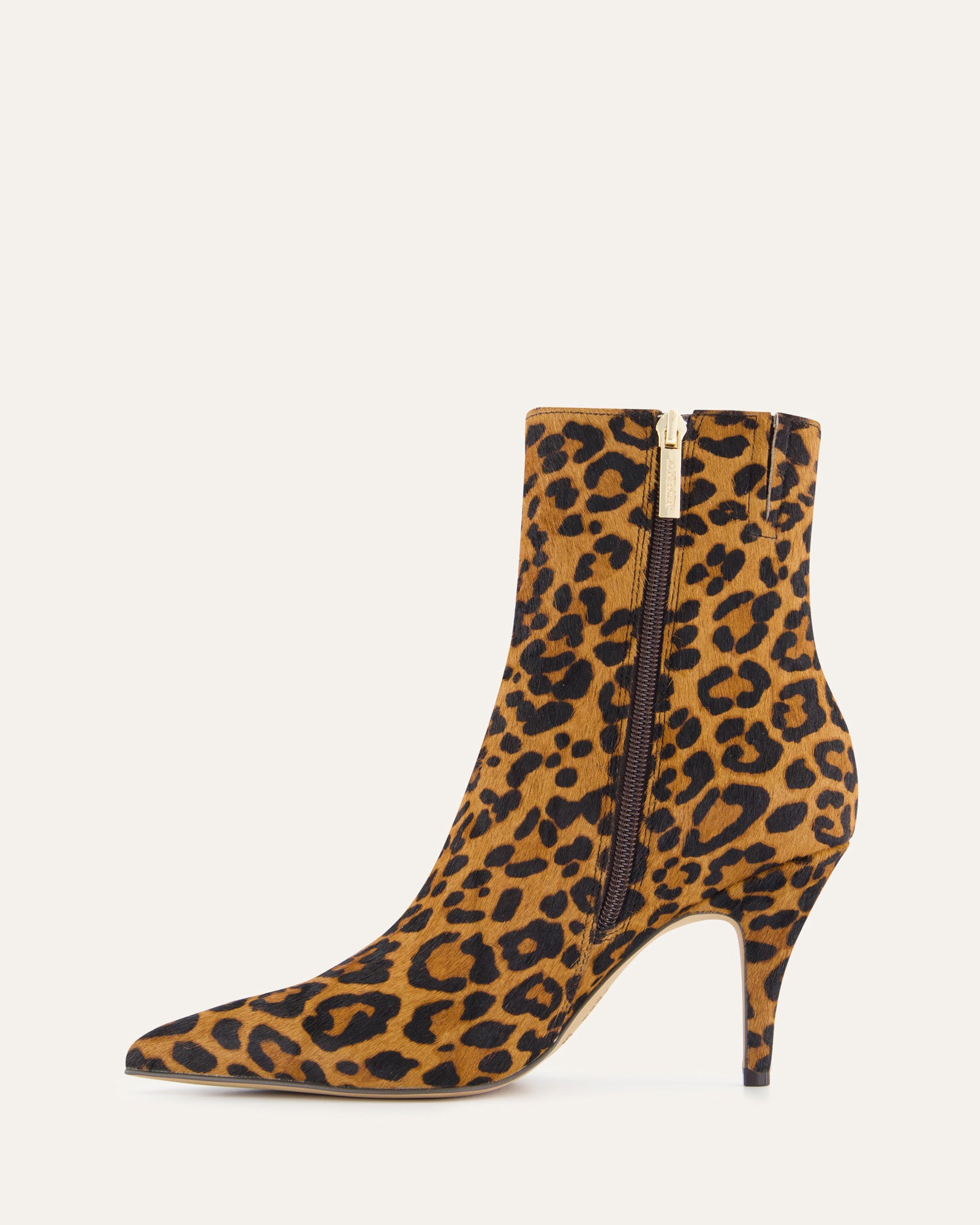 LOTTIE Women's High Ankle Boots - Leopard Print Leather Shoes for Fall/Winter Fashion, Comfortable & Stylish for Casual Outings, Parties and Office Wear