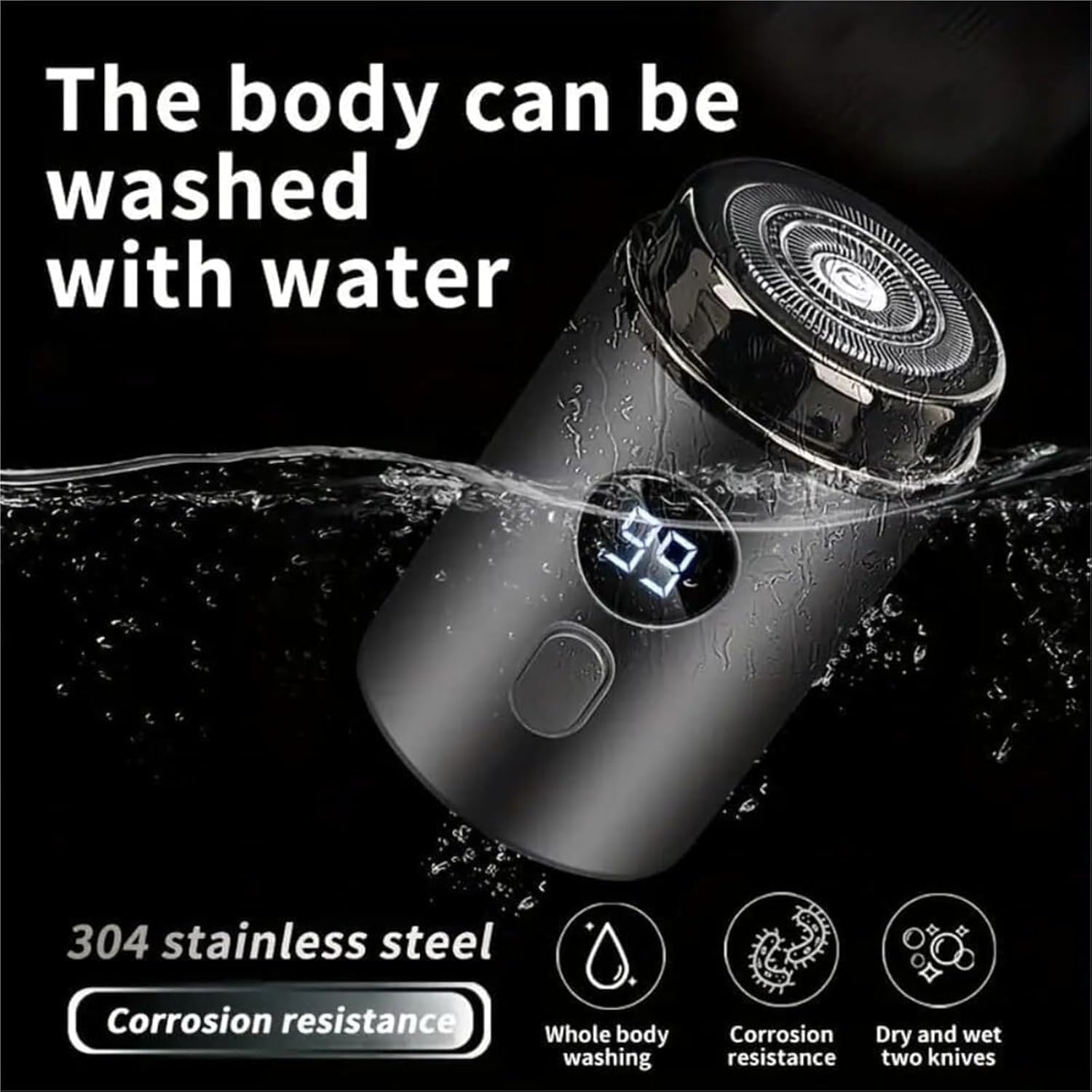 Vishopee Mini Portable Electric Shaver - USB Rechargeable, Waterproof, Travel-Friendly Pocket Razor for Men & Women | Perfect for Travel, Gym, Office & Quick Grooming (Gray)