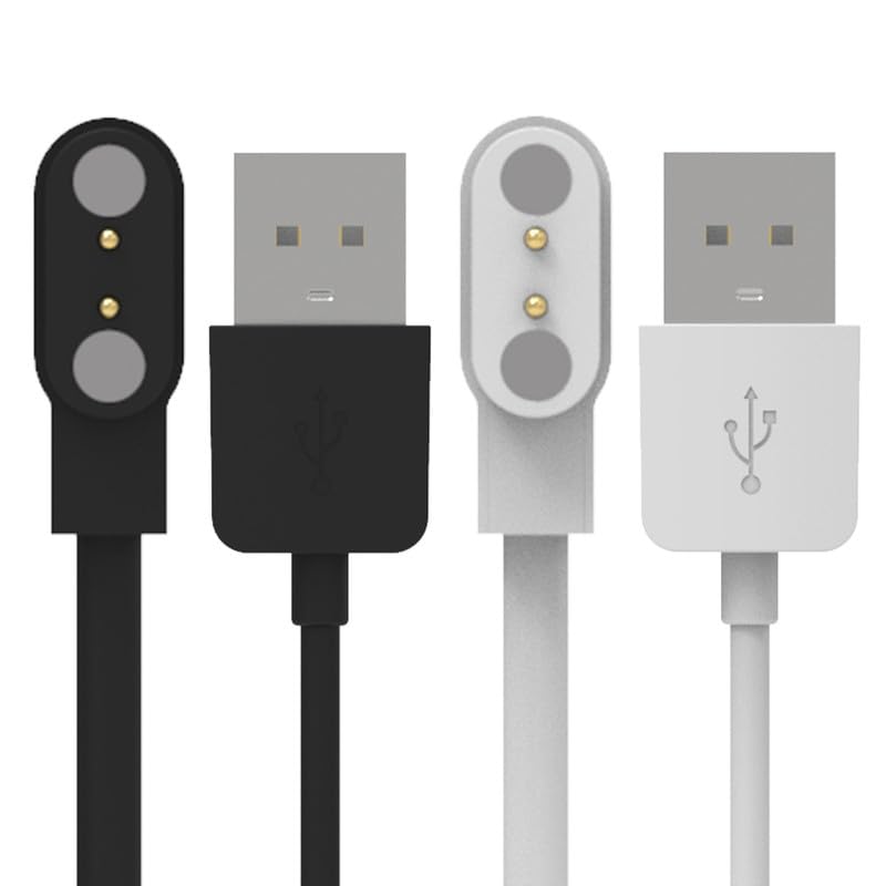 Magnetic USB Charger for SOUYIE Smartwatch - 2 Pack Fast Charging Cable with Charging Station | Replacement Charger for SOUYIE Fitness Tracker | Perfect for Home, Office & Travel Use