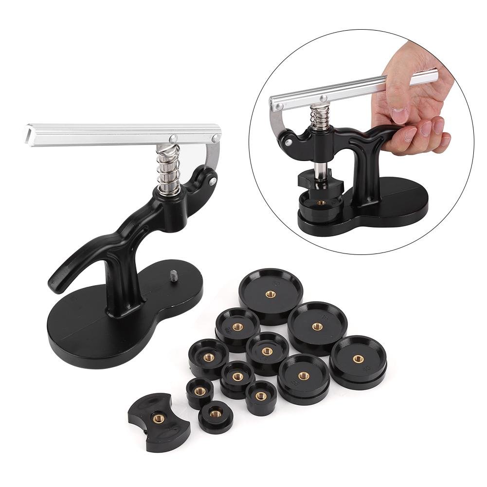 GOTOTOP Watch Press Set with 12 Dies - Professional Watch Back Case Cover Press Closer Tool for Watch Repair & Maintenance | Ideal for Watchmakers, Jewelers & DIY Enthusiasts