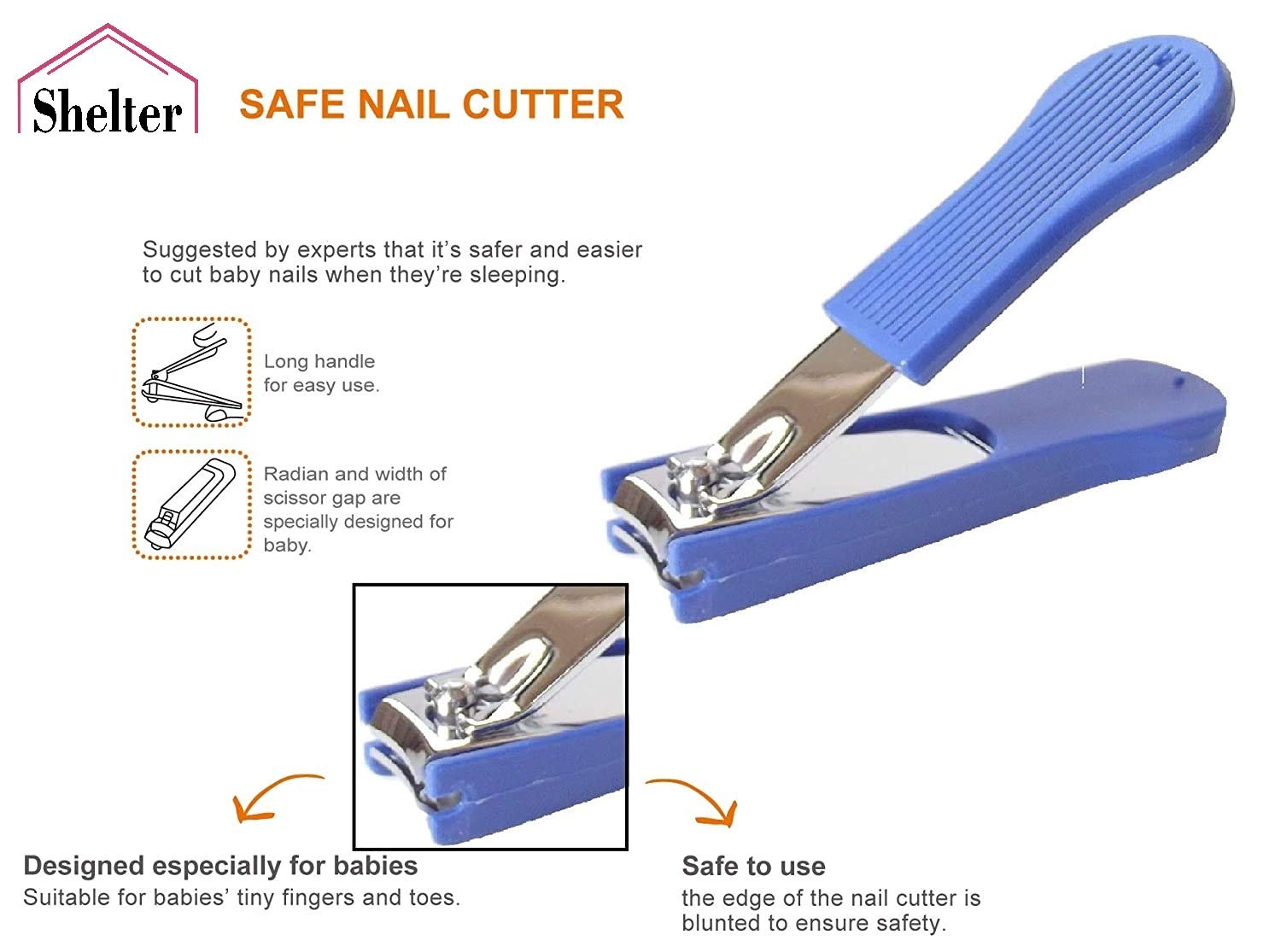 Premium Stainless Steel Nail Clippers - 9cm Blue Professional Nail Trimmer for Men & Women - Perfect for Travel, Home, Salon & Grooming Kit