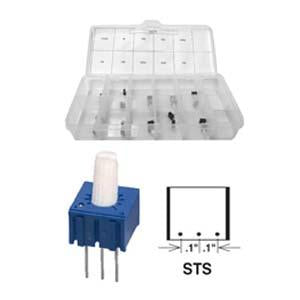 High Precision Cermet Potentiometer Kit with Storage Case - 10 Values (500Ω to 1MΩ) for DIY Electronics, Audio Equipment & Guitar Pedals