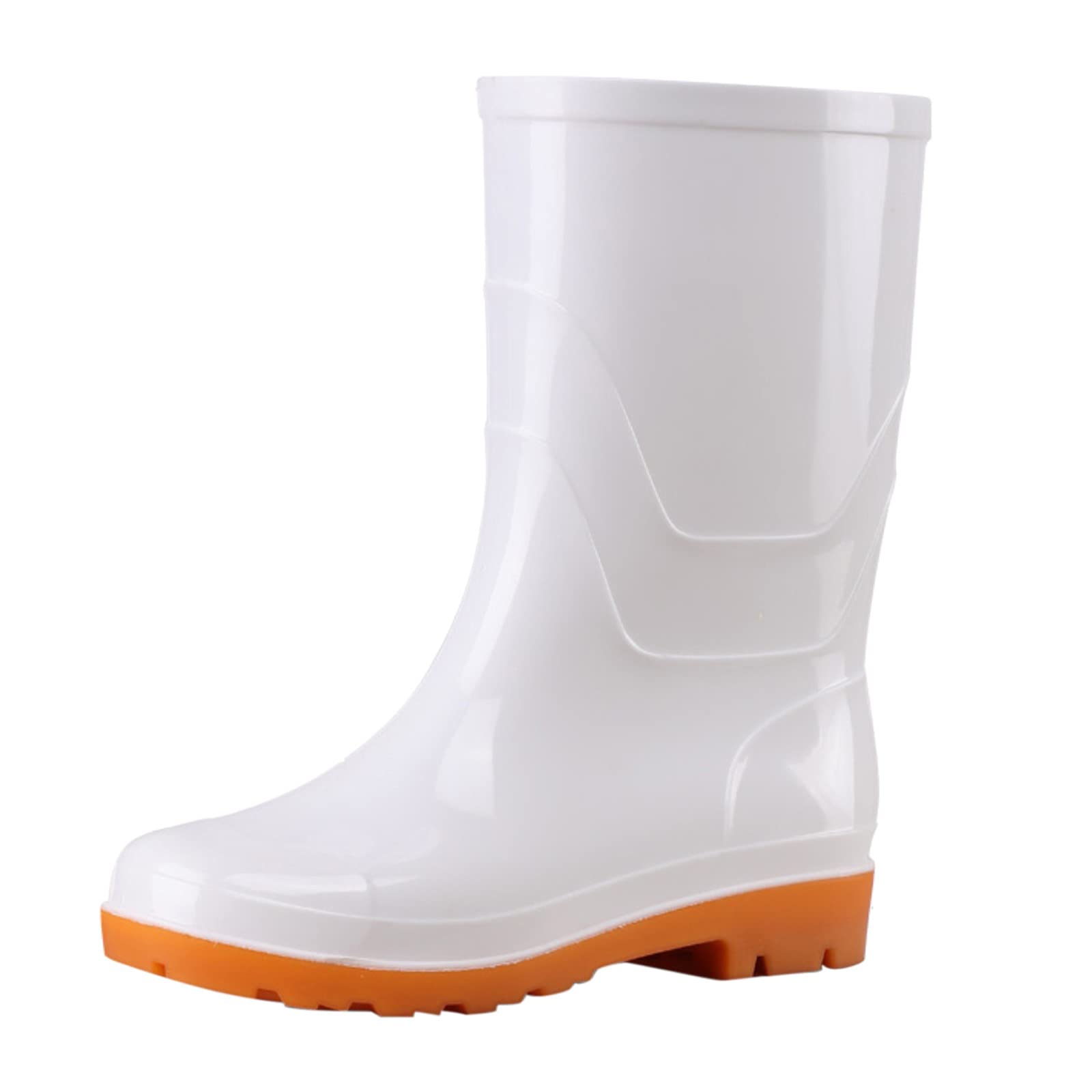 Women's Waterproof Pumpkin Rain Boots - Non-Slip Rubber Rain Shoes for Ladies | Perfect for Gardening, Hiking & Wet Weather Outdoor Activities