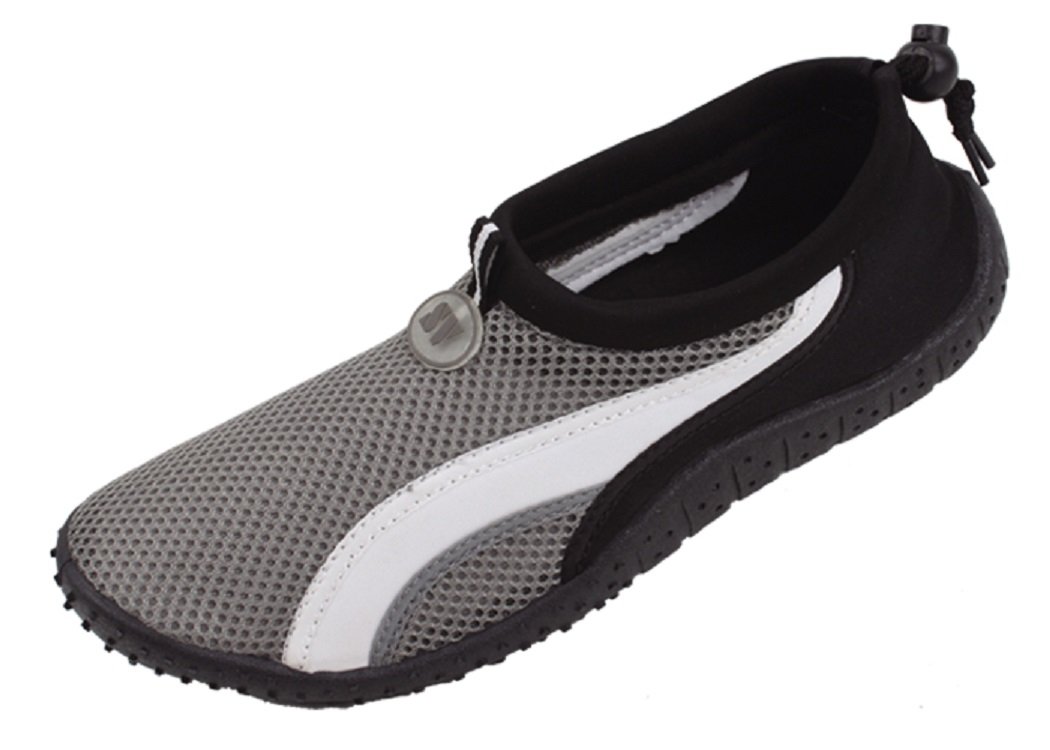Bayville Men's Slip-On Water Shoes - Quick-Dry Aqua Socks for Beach, Pool, Swimming & Water Sports | Lightweight Comfortable Swim Shoes for Men