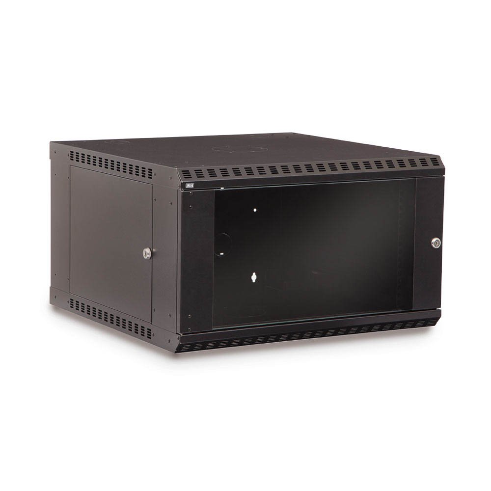 6U Wall Mount Rack Cabinet with Glass Door for Network & AV Equipment