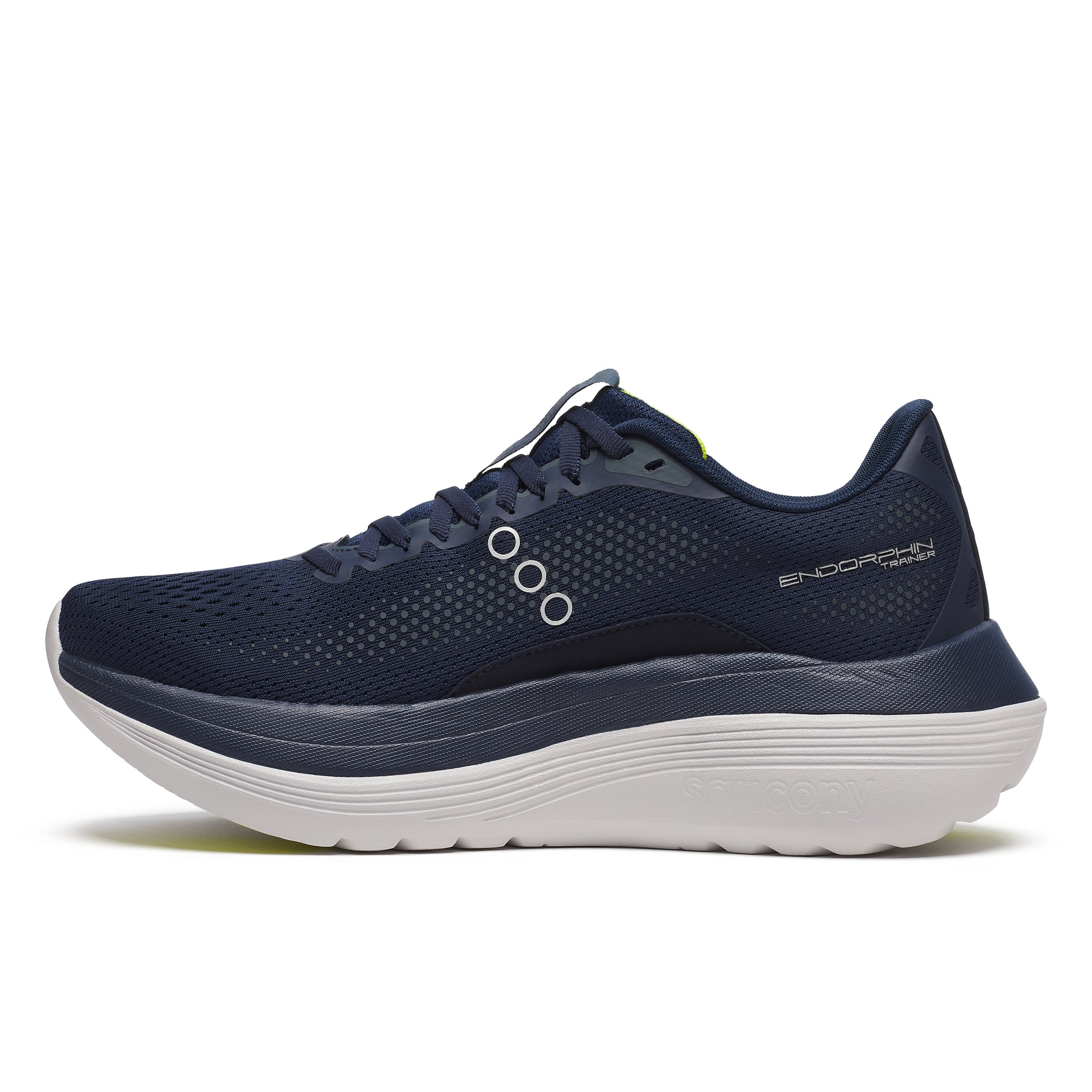 Men's Endorphin Trainer Running Shoes - Lightweight & Breathable (Navy/Primrose Color) - Perfect for Jogging, Gym Workouts & Daily Wear