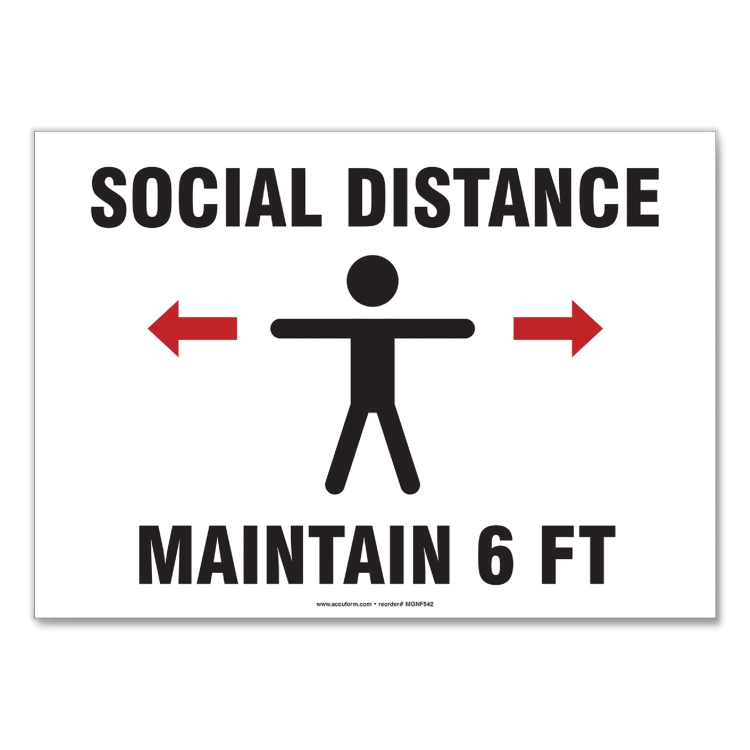Accuform® Social Distance Signs - 14