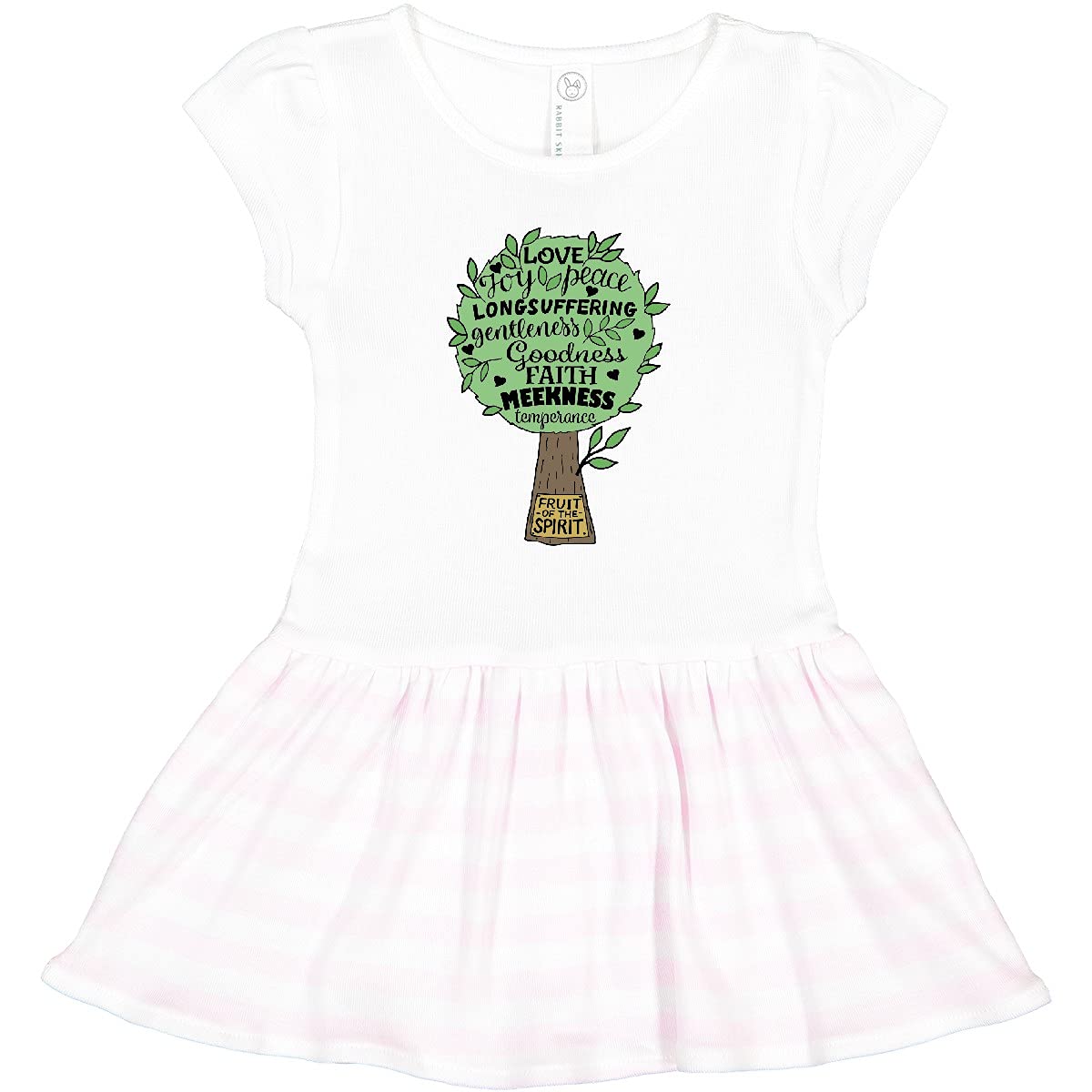 Inktastic Fruit of The Spirit Bible Quote Toddler Dress - Christian Baby Girl Outfit for Church, Sunday School & Family Gatherings