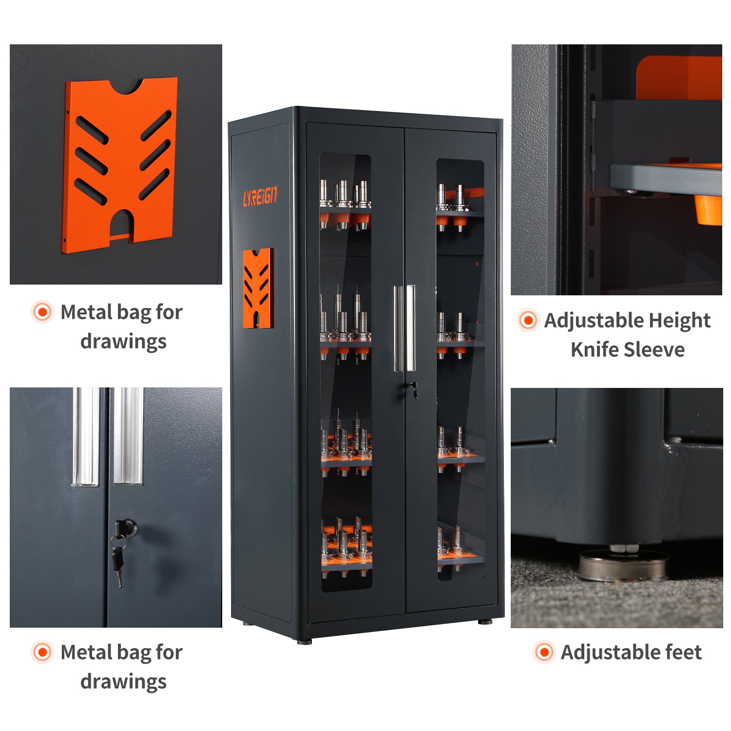 BT50 CNC Tool Cabinet - Heavy Duty Tool Holder Storage System for CNC Machines | Workshop & Industrial Organization Solution