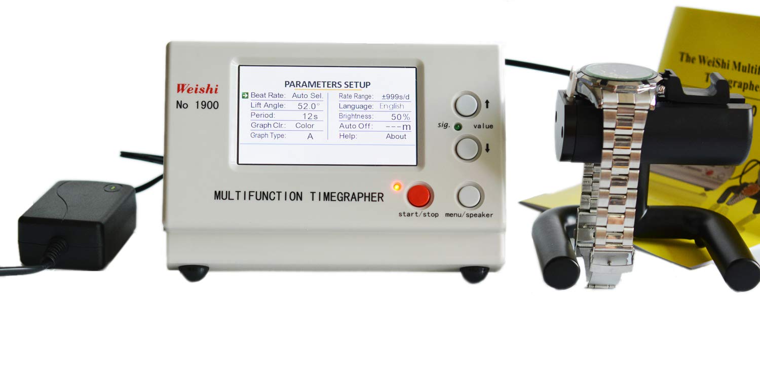 Precision Coaxial MTG Watch Tester - Professional Timegrapher with Multifunction LCD Screen (Model 1900) for Watchmakers & Repair Shops - Perfect for Watch Accuracy Testing, Regulation & Maintenance
