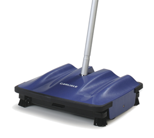 Carlisle 9 1/4 x 9 7/11 Multi-Surface Duo Sweeper - Heavy-Duty Floor Cleaner for Hardwood, Tile & Concrete - Ideal for Commercial Kitchens, Warehouses & Garages
