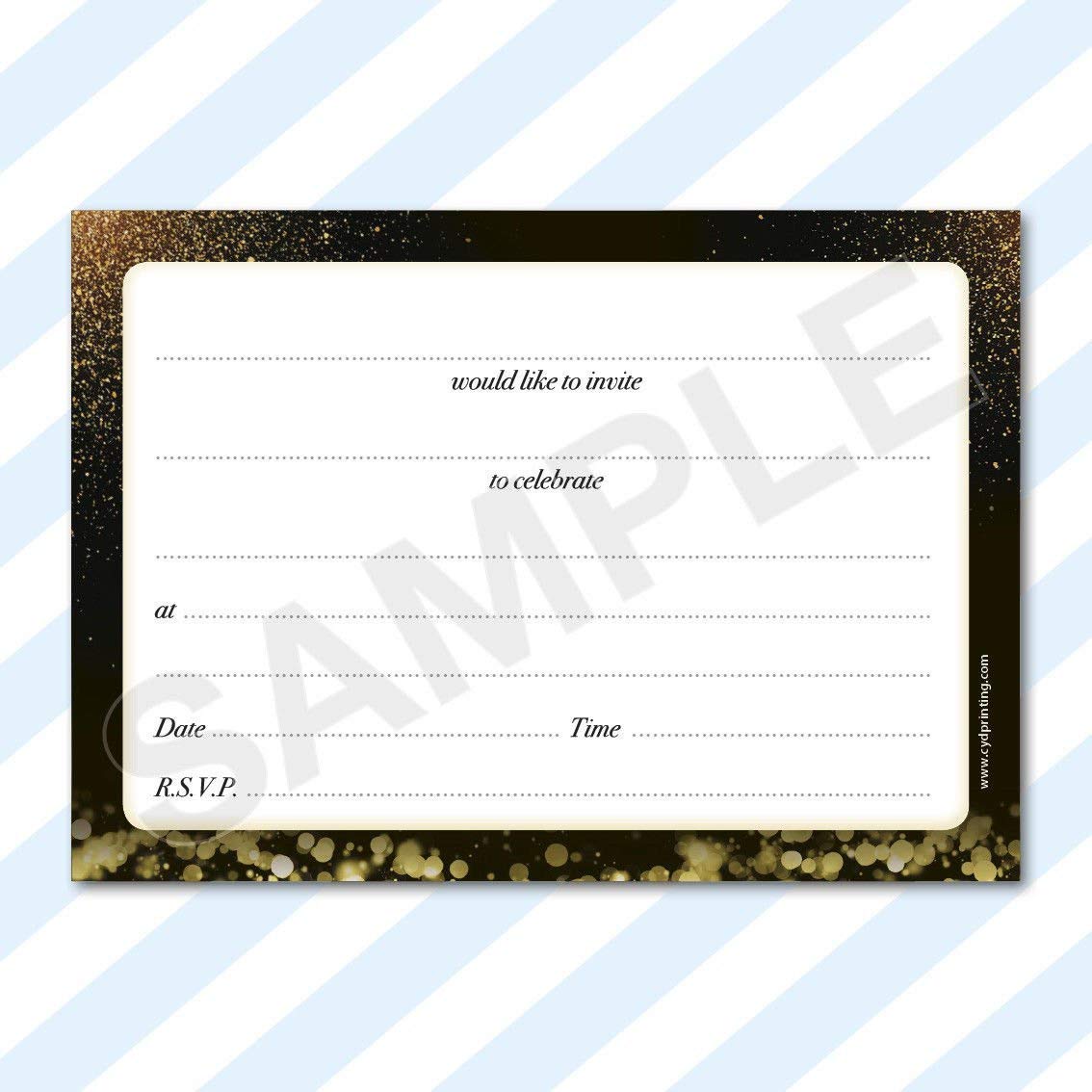 50th Anniversary Party Invitations - Pack of 48 A6 Greeting Cards with Envelopes for Birthday, Celebration & Special Events - Perfect for Golden Jubilee, Milestone Parties & Formal Invites
