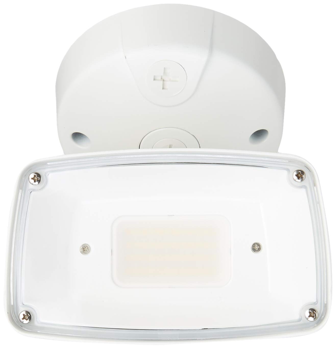 Cooper Lighting FSL Single Head White Outdoor Integrated LED Flood Light - 3000K/4000K/5000K Selectable Color Temperature, Switch Controlled - Perfect for Driveway, Garden, and Security Lighting