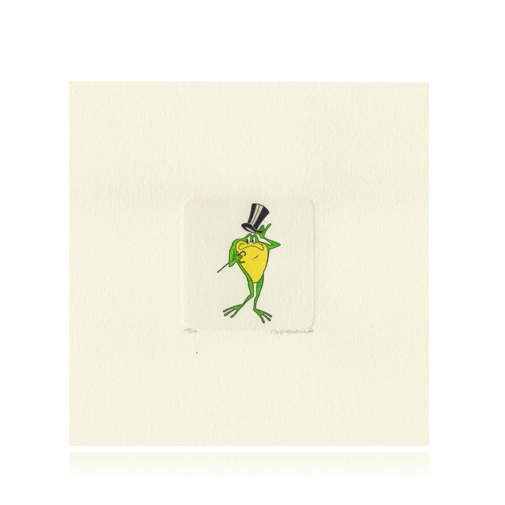 Vintage Looney Tunes Michigan J Frog Hand-Painted Etching Artwork by Sowa & Reiser #D/500 - Perfect for Cartoon Collectors & Home Decor