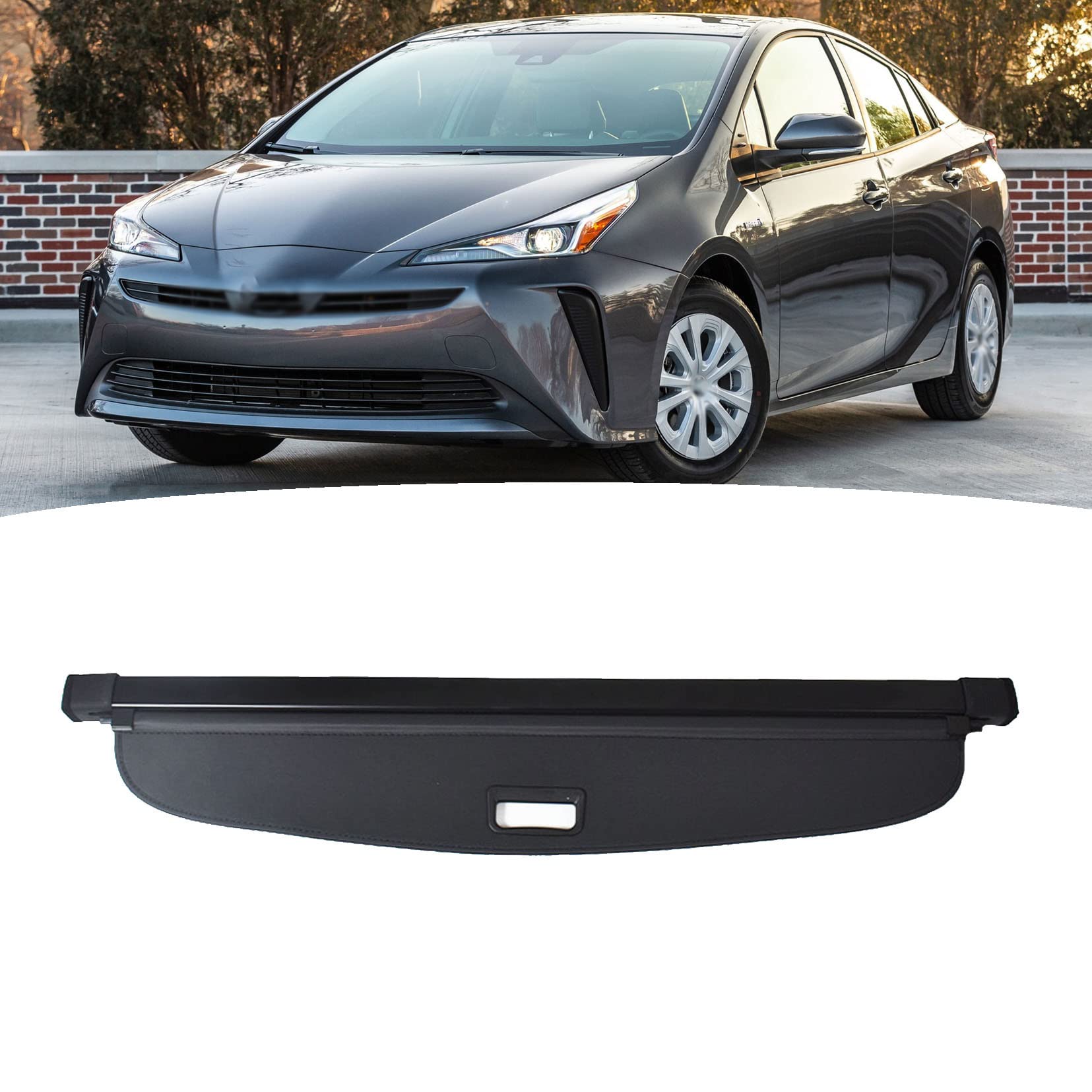 2016-2020 Toyota Prius Rear Trunk Cargo Cover - Black Luggage Shade Shield Replacement for Privacy & UV Protection | Perfect for Road Trips, Grocery Hauling & Travel Accessories