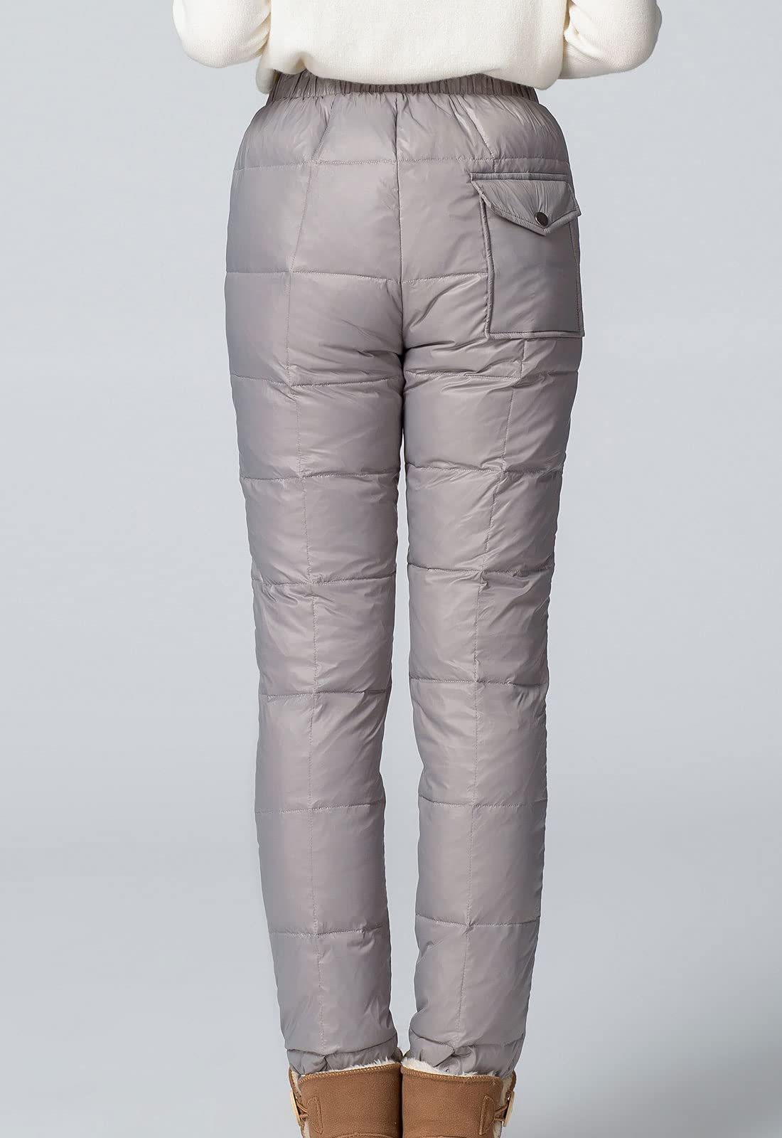 Flygo Women's Packable Winter Warm Snow Pants - Waterproof Insulated Ski Trousers with Utility Pockets | Perfect for Skiing, Snowboarding & Cold Weather Outdoor Activities