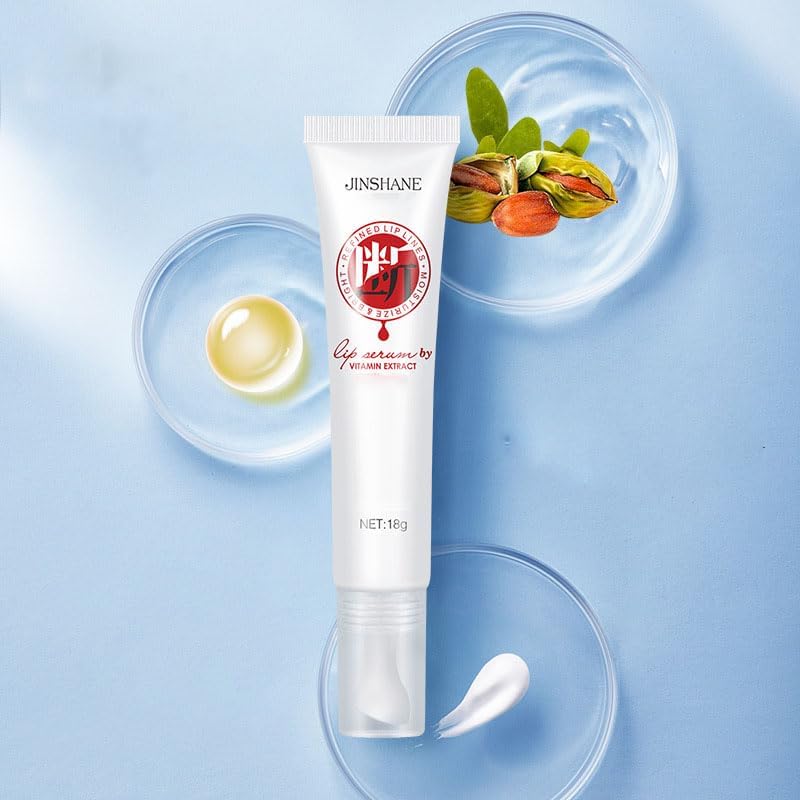 JINSHANE Lip Serum & Balm Set - Korean Dark Lip Treatment, Moisturizing Nourishing Essence for Dry Lips (4PCS) | Perfect for Night Care, Daily Hydration & Lip Makeup Prep