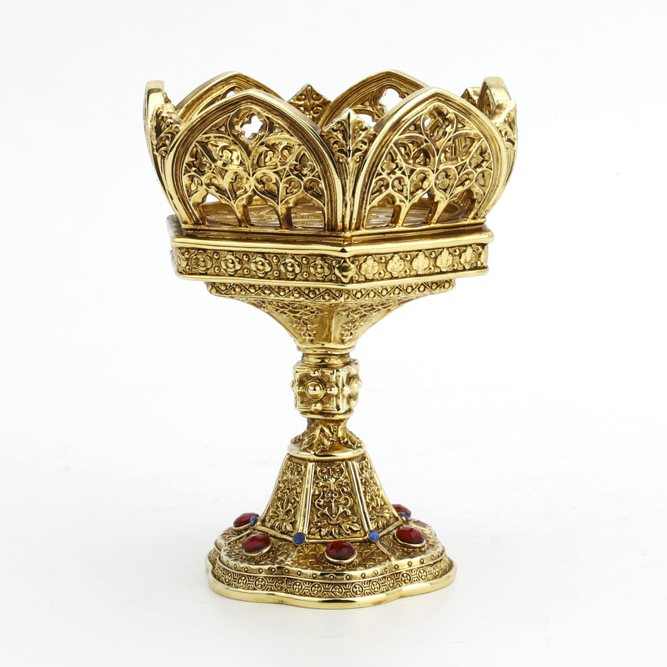 Veronese Design Hexagon Cathedral Gold Plated Votive Candle Holder - Elegant Home Decor for Weddings, Church Altars & Holiday Centerpieces