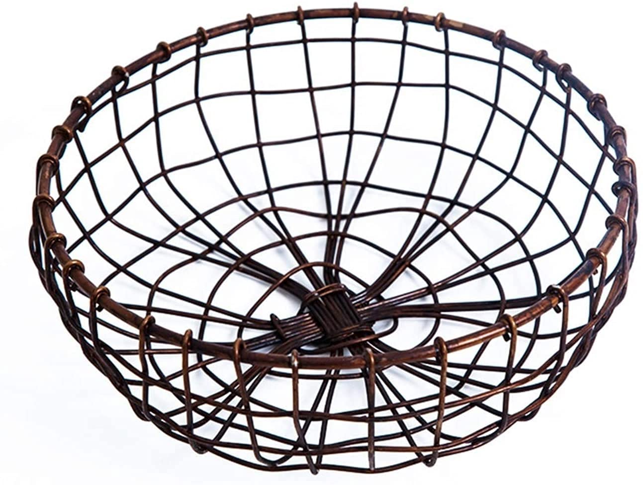 Vintage Wrought Iron Fruit Basket Bowl - Elegant Home Decor for Fruit Storage & Display | Perfect for Kitchen, Dining Table, Wedding Centerpiece & Housewarming Gift | Rustic Farmhouse Style Fruit Holder Organizer