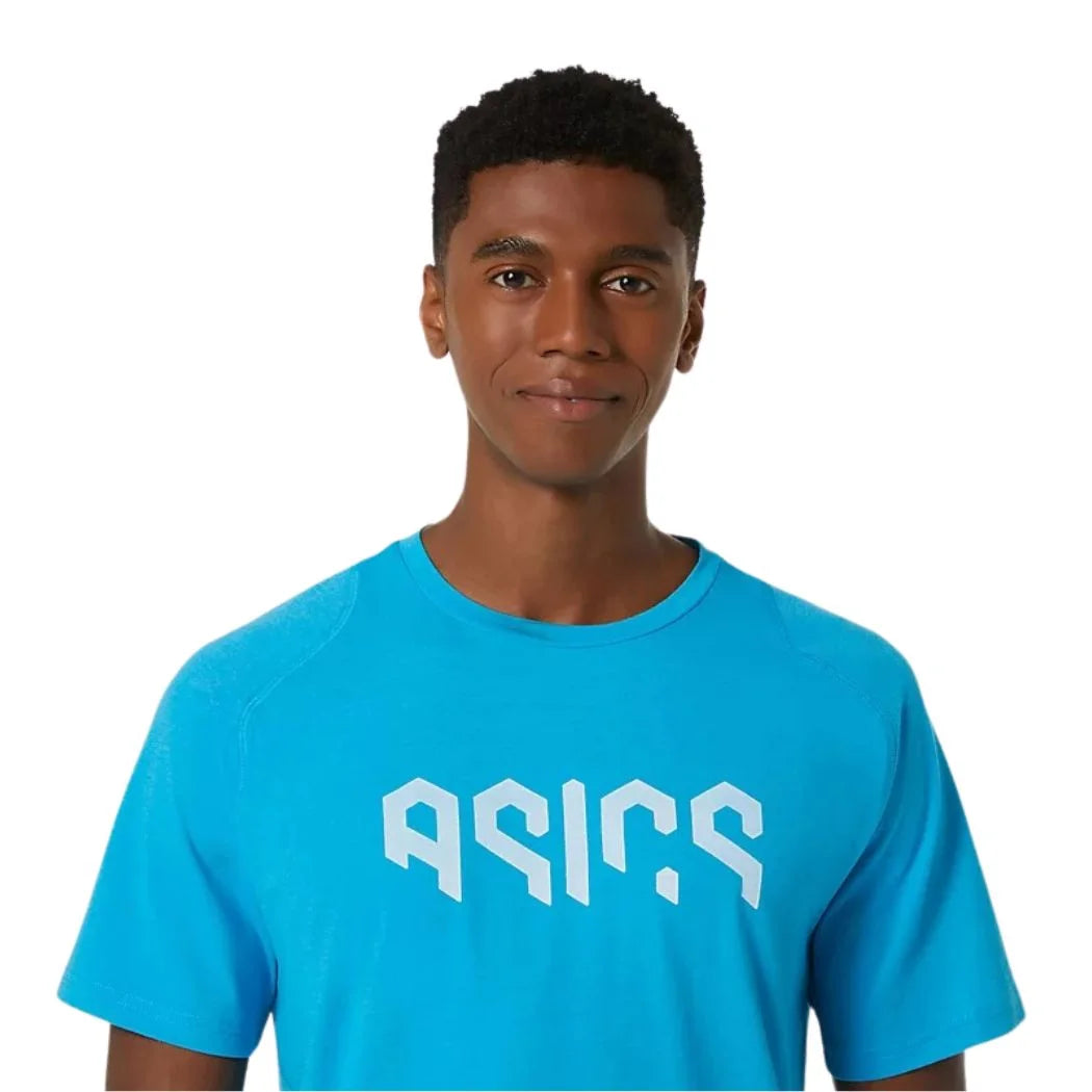 ASICS Hex Graphic Cotton Blend Men's T-Shirt - Breathable Casual Tee for Gym, Running & Everyday Wear
