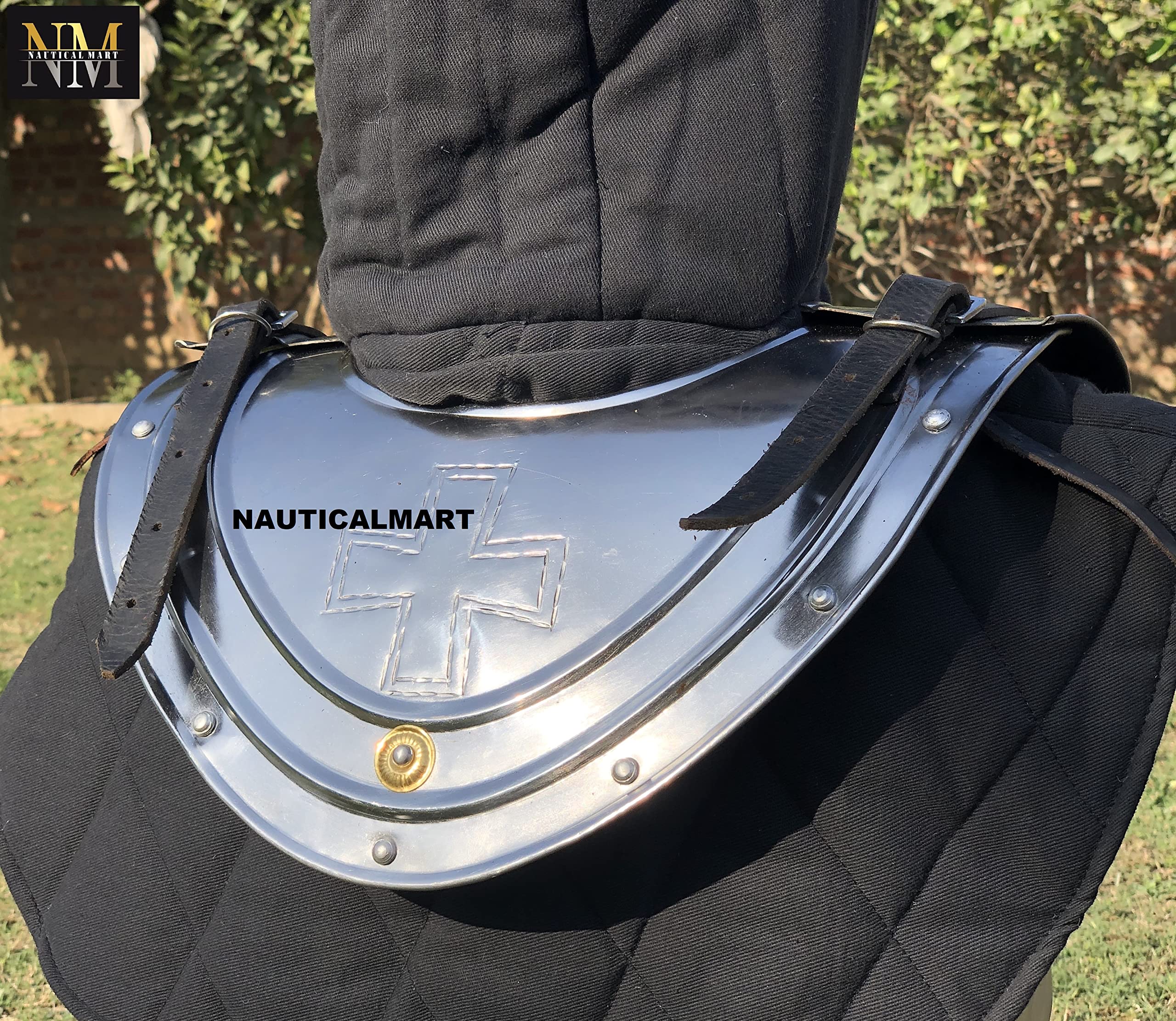 Medieval Iron Gorget Knight Armor - Greek Gothic Steel Plate Neck Protection for LARP, Cosplay & Historical Reenactment