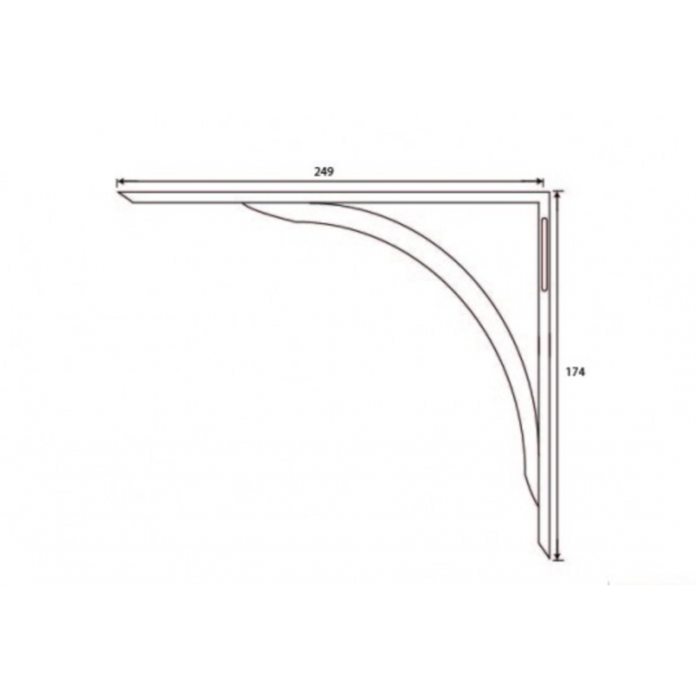 Natural Iron Curved Shelf Bracket - Heavy Duty Decorative Wall Mount Brackets for Floating Shelves | Perfect for Home Office, Kitchen, Bathroom Storage & Display