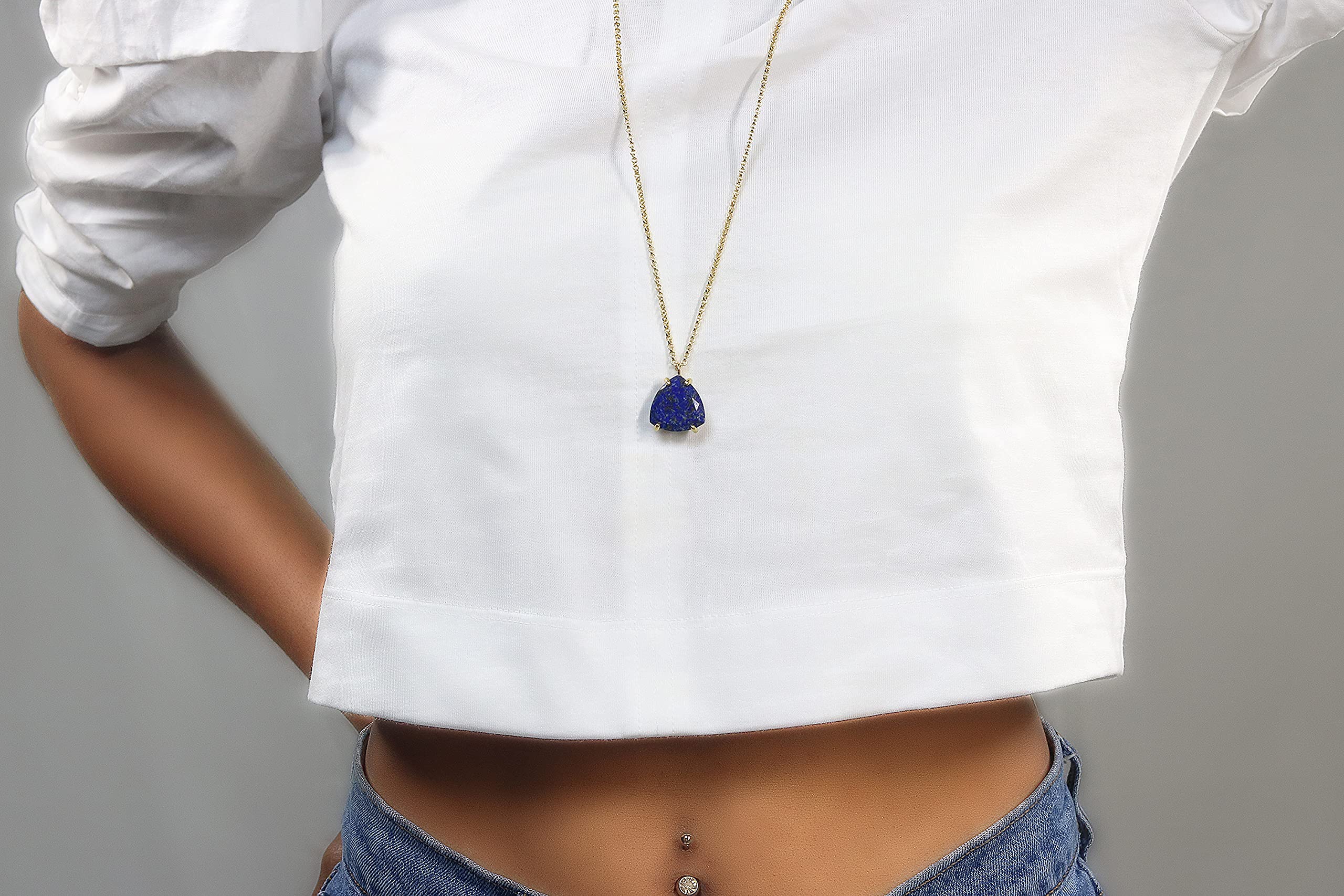 Lapis Lazuli Necklace Sterling Silver - Bohemian Jewelry for Women - Handmade Gift for Birthdays & Special Occasions