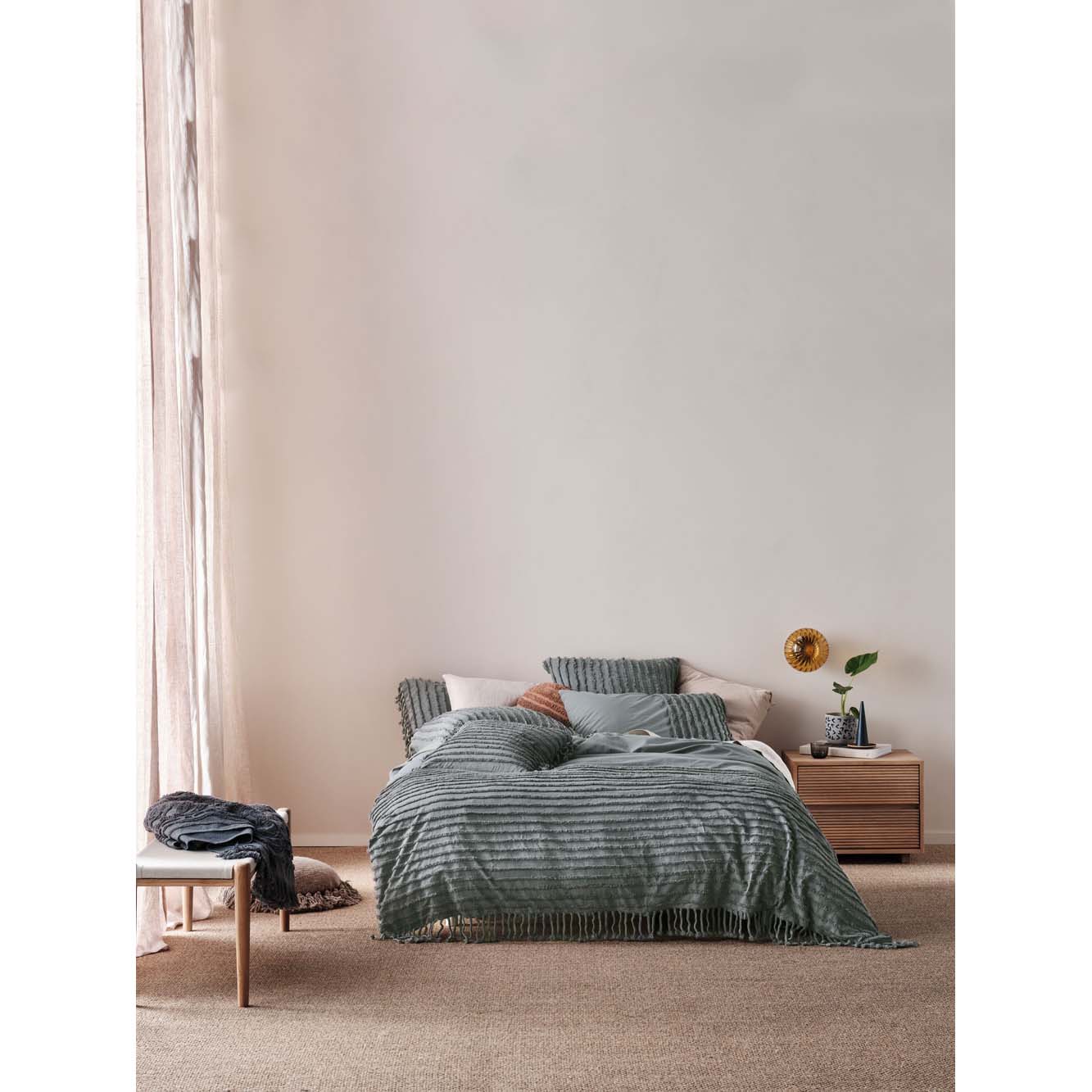 Dunaway Petrol Quilt Cover Set - Super King Size Bedding for Luxurious Comfort | Perfect for Master Bedrooms & Guest Rooms