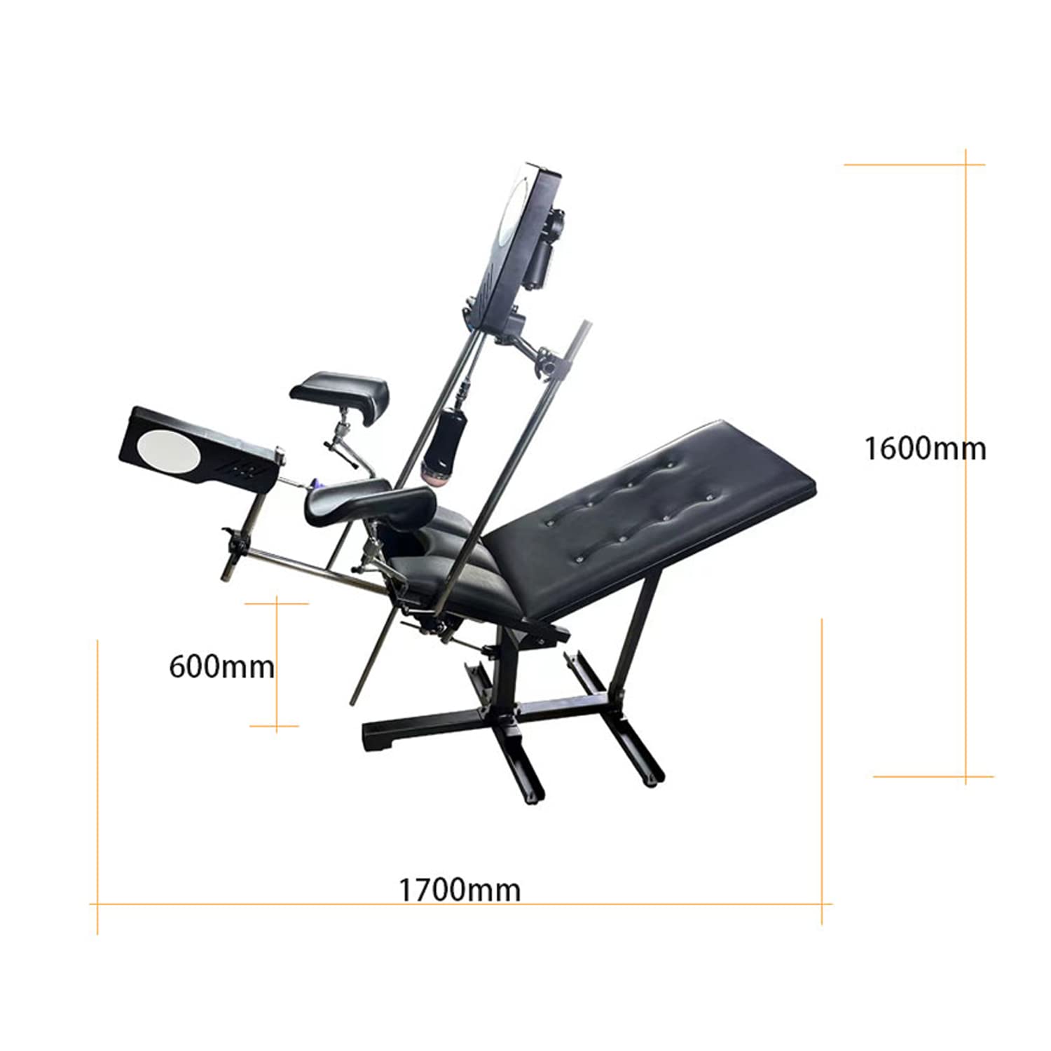 Premium BDSM Sex Chair Bench with Adjustable Straps & Thick Padding – Compatible with 120W Sex Machine for Men & Women – Perfect for Rough Play, Bondage, and Bedroom BDSM Scenes